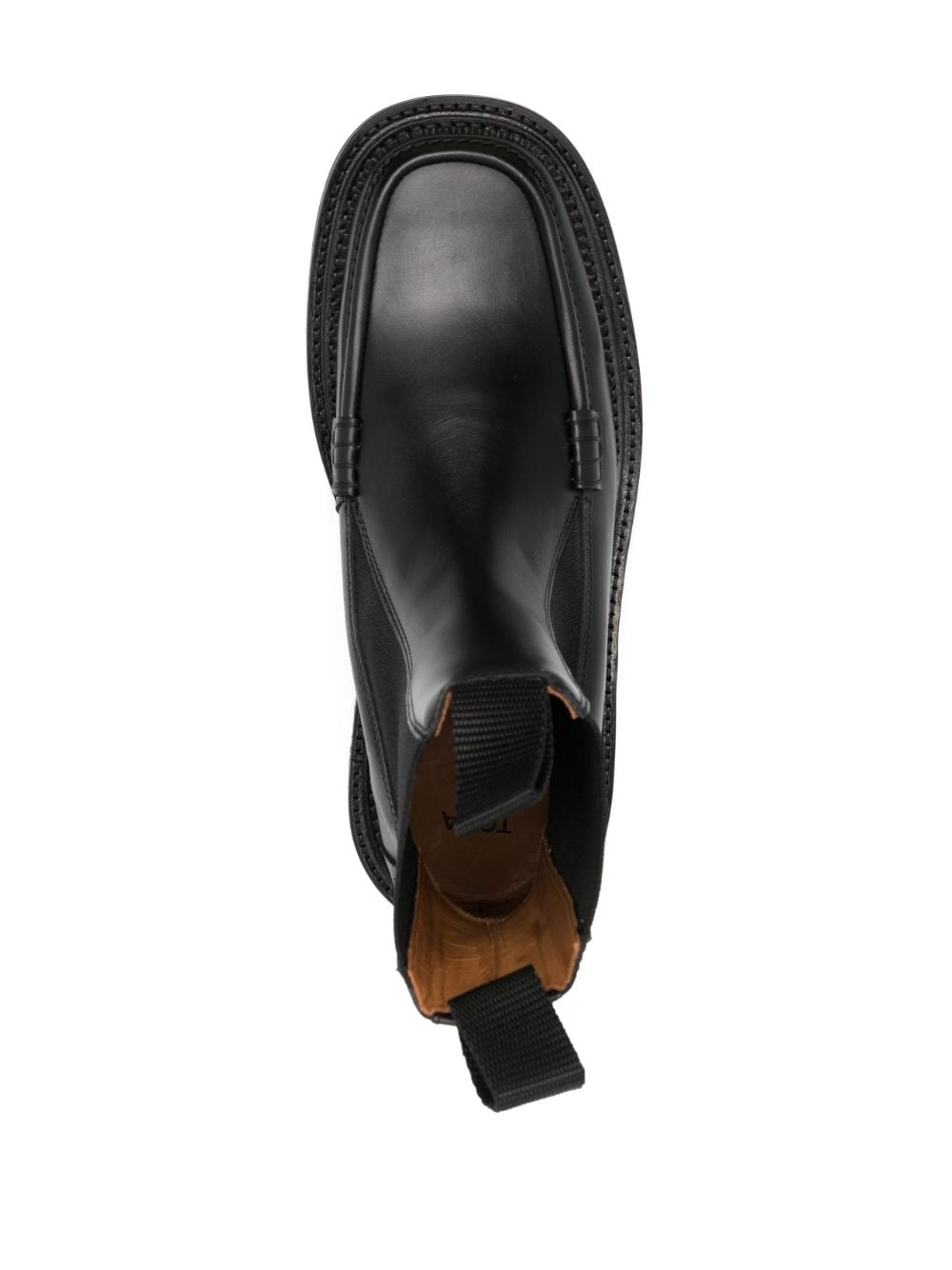 charm-detail ankle leather boots - 4
