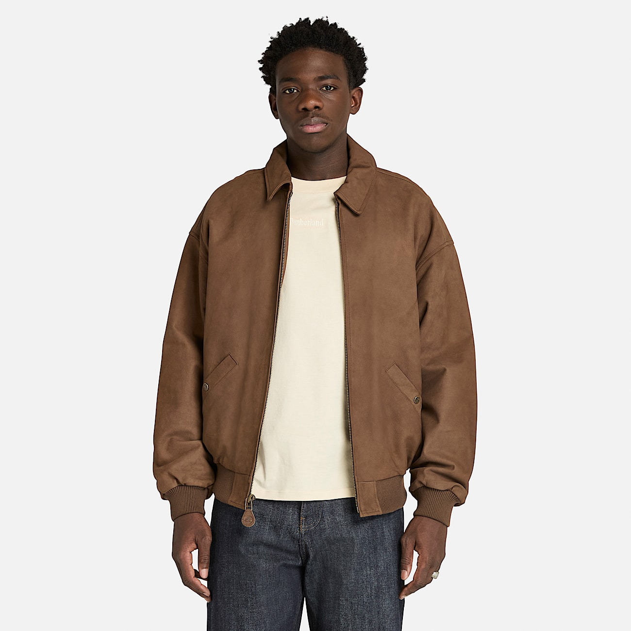 Leather Bomber Jacket - 4