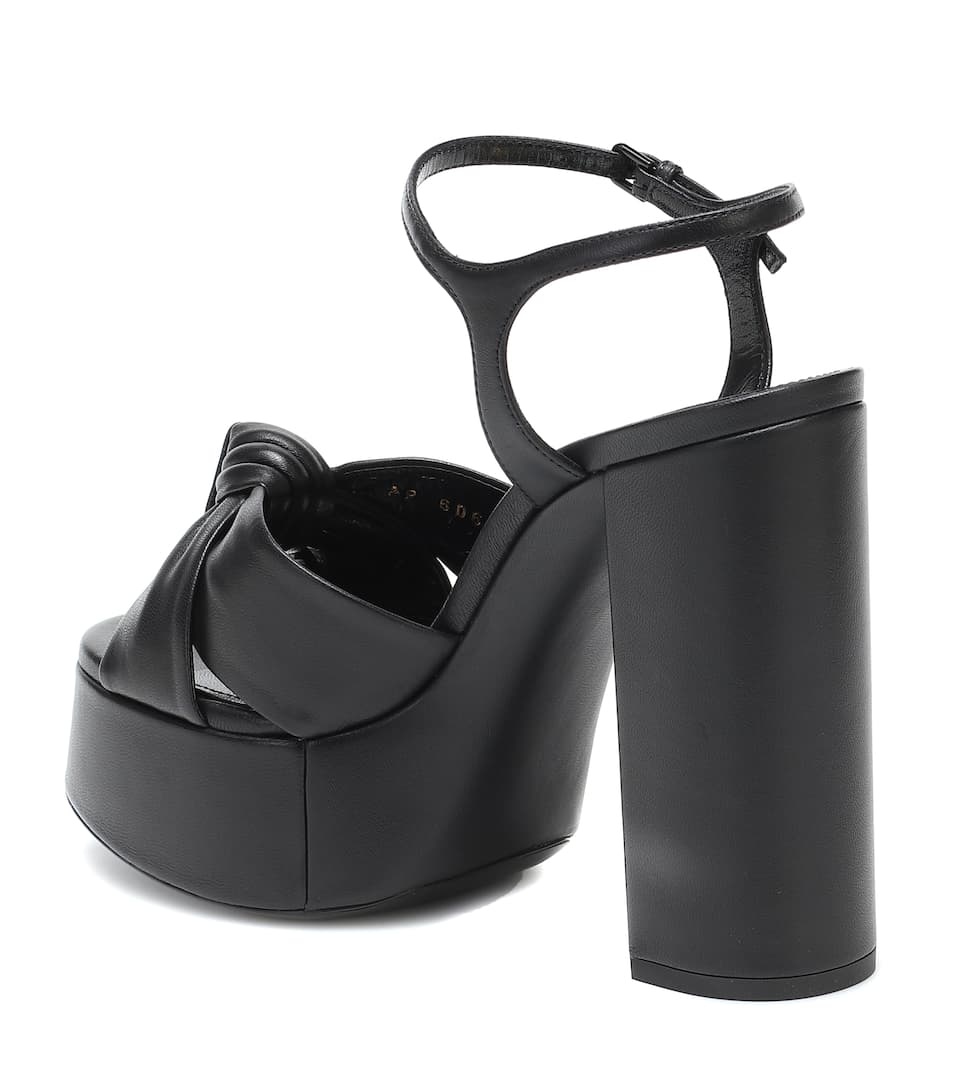 Bianca 125 leather platform sandals - 3