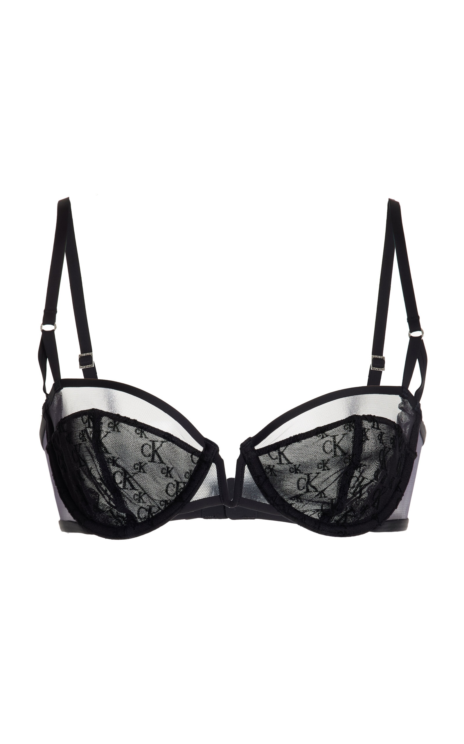 Nensi Dojaka for Calvin Klein Flocked Balconette Bra black/white - 1