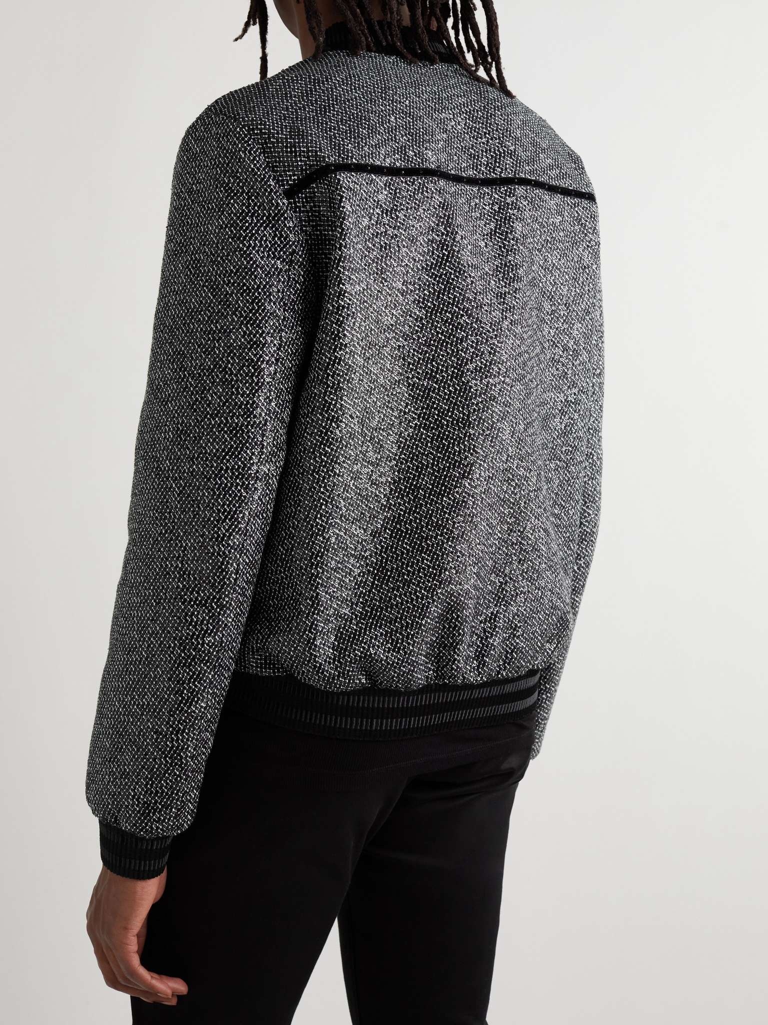Teddy Slim-Fit Sequinned Cotton-Blend Tweed Bomber Jacket - 4