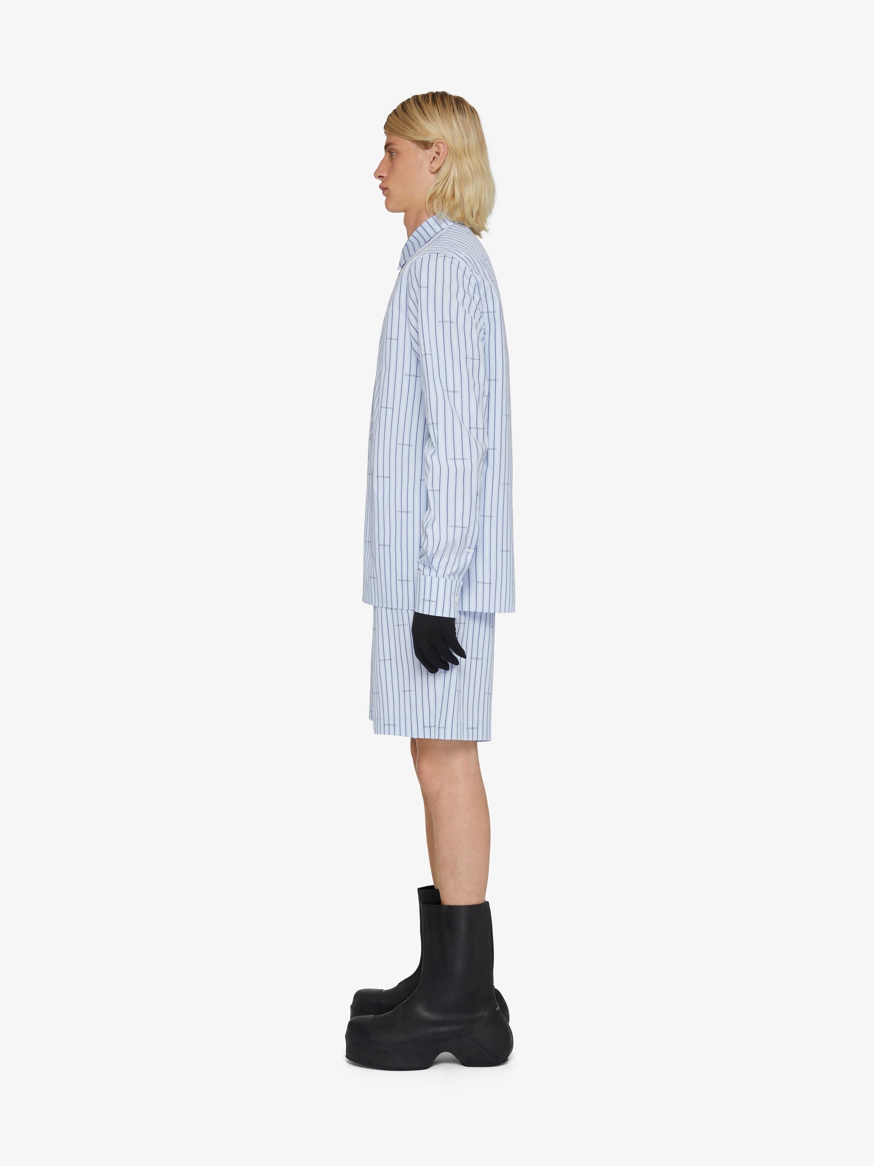 GIVENCHY BERMUDA SHORTS IN POPLIN WITH STRIPES - 3