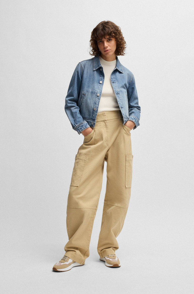 BOSS STRAIGHT-FIT JACKET IN BLUE RIGID DENIM outlook