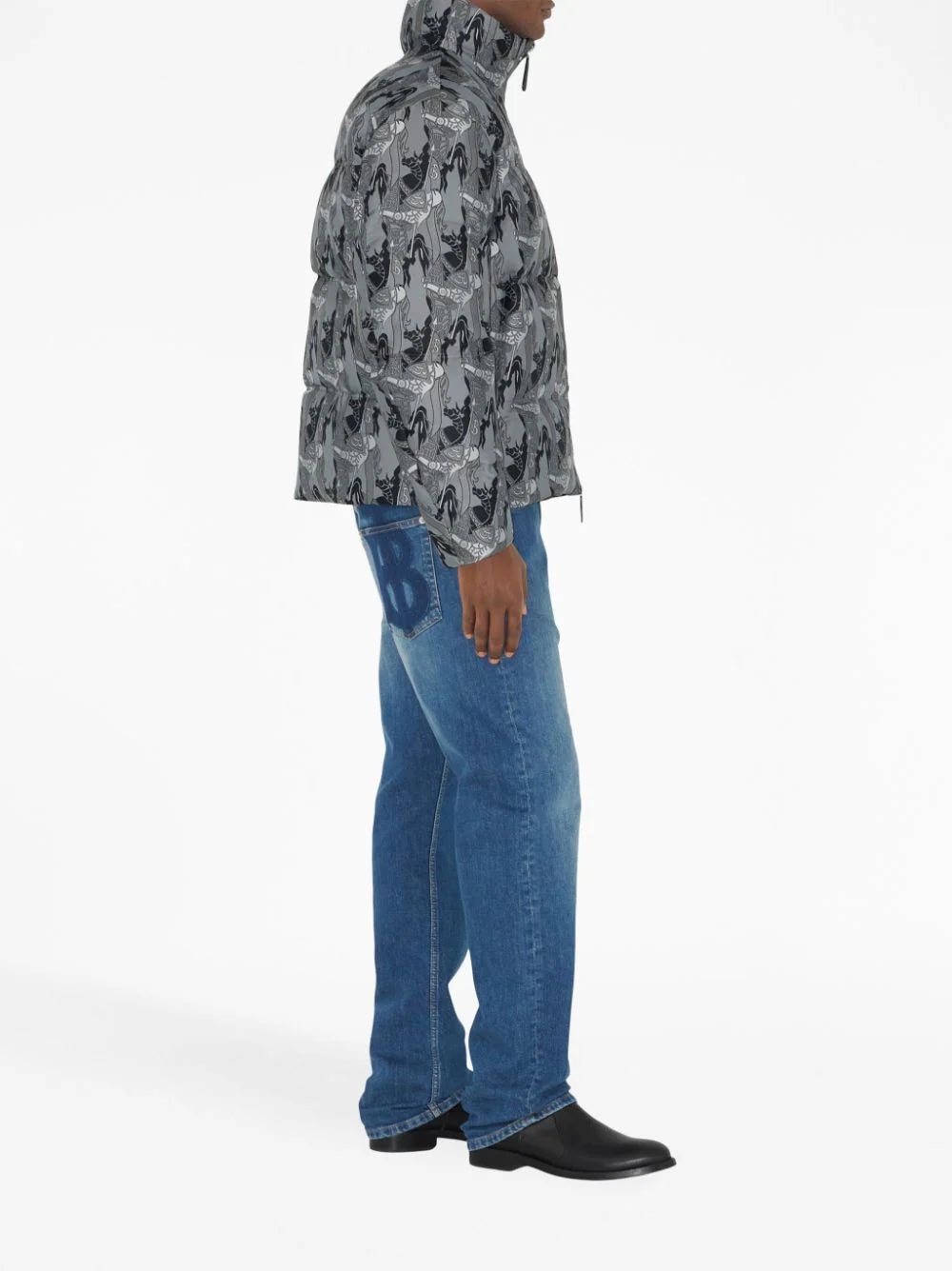 ABSTRACT-PRINT PADDED JACKET - 3