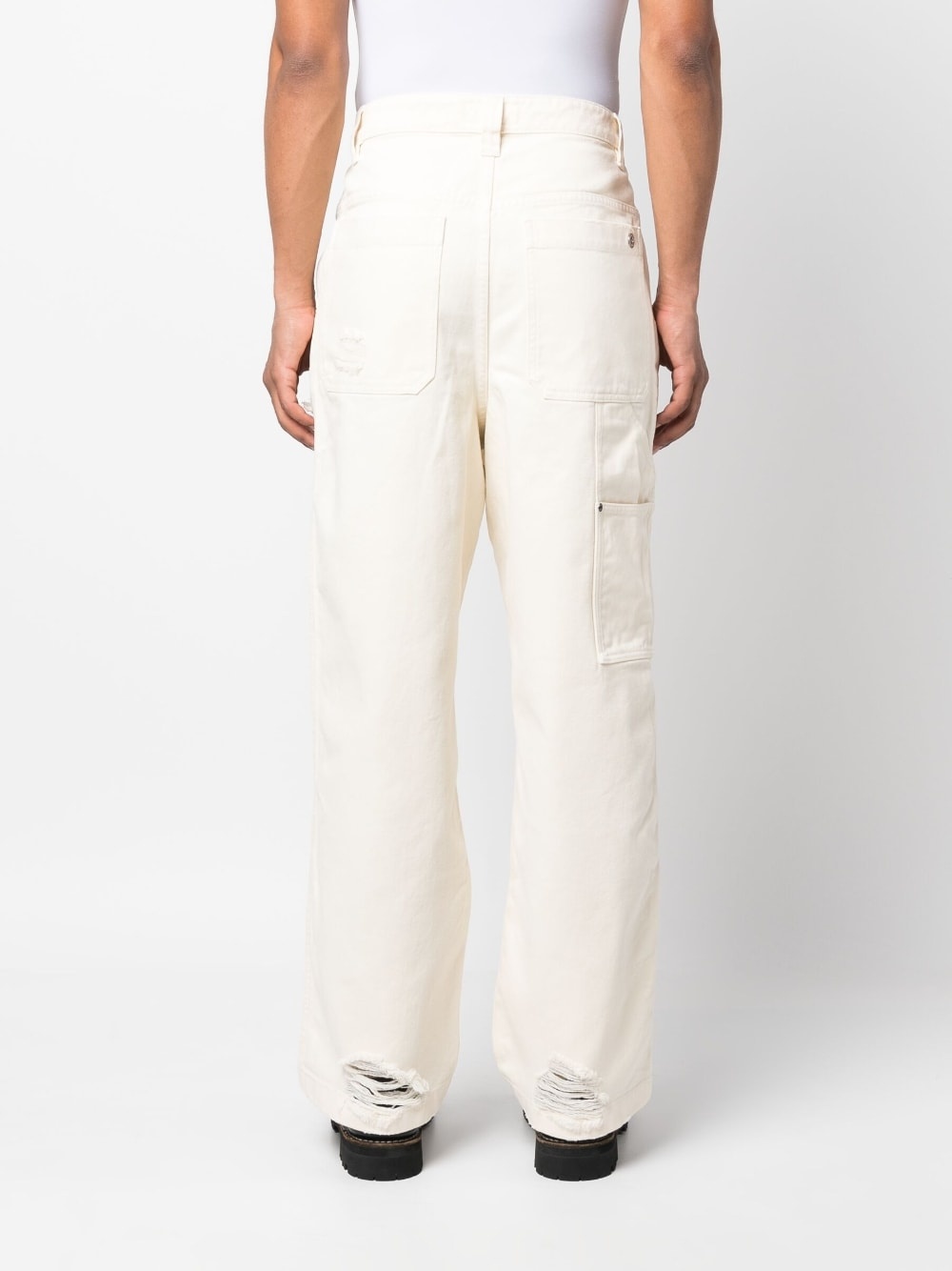 high-waisted straight-leg trousers - 6