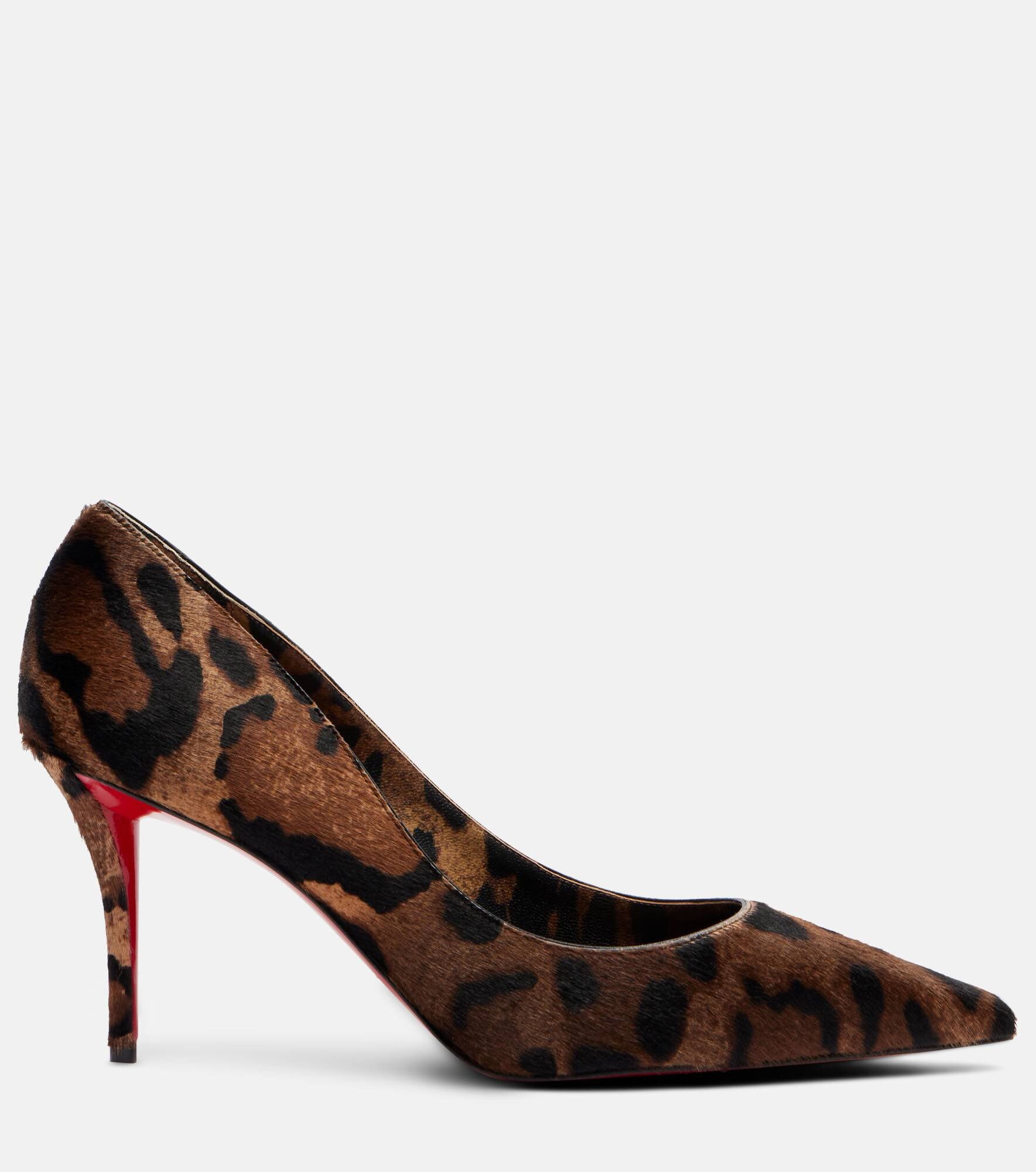 Miss Z 80 leopard-printed calf hair pumps - 4