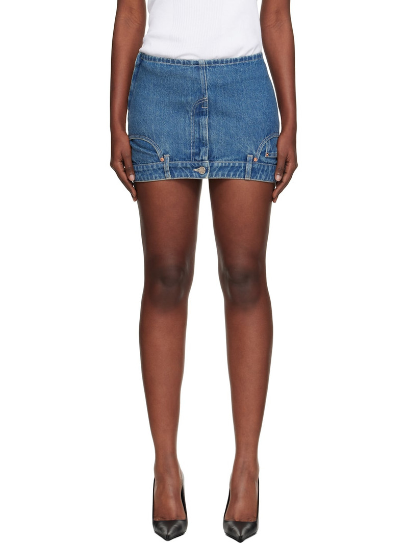 Bluer Upside-Down Denim Miniskirt 1