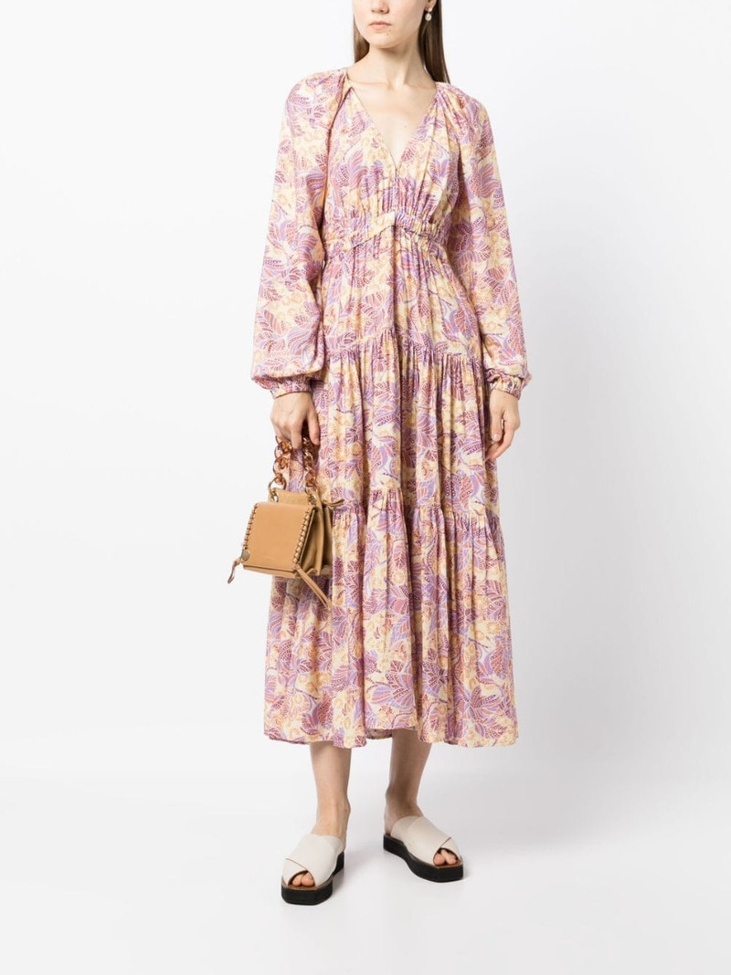 A.L.C. Iman floral-print ruffled dress outlook