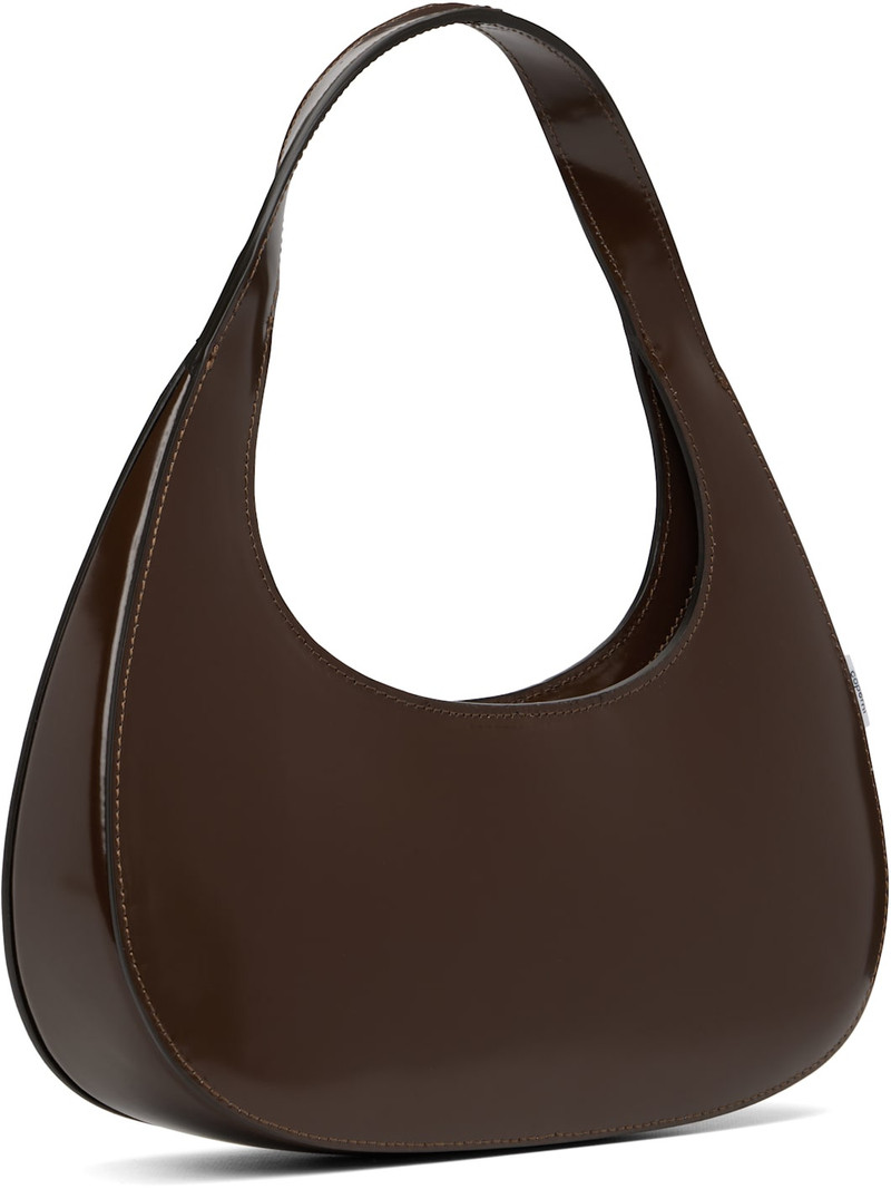 Brown Slim Swipe Baguette Bag 3