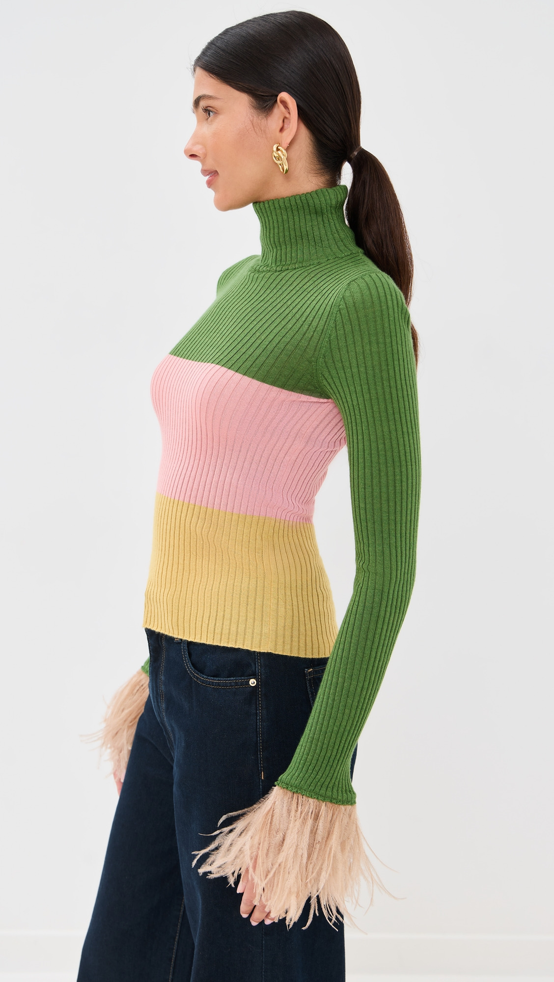 High Kick Cashmere and Feather Top - 3