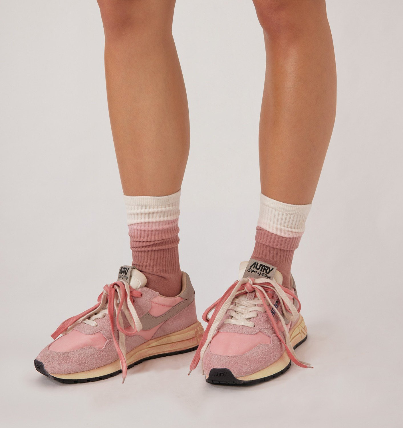 REELWIND SNEAKERS SUPER VINTAGE IN NYLON AND SUEDE COLOR PINK - 2