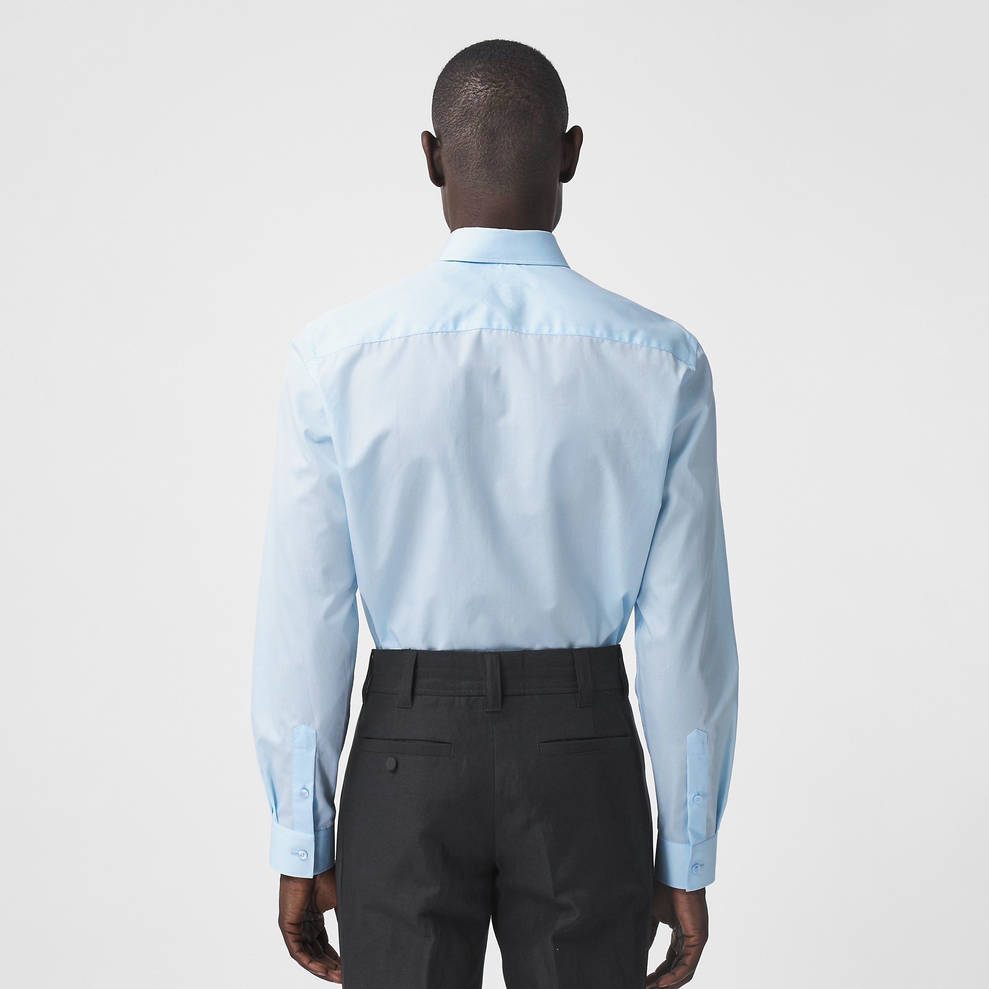 Slim Fit Monogram Motif Cotton Poplin Shirt - 5