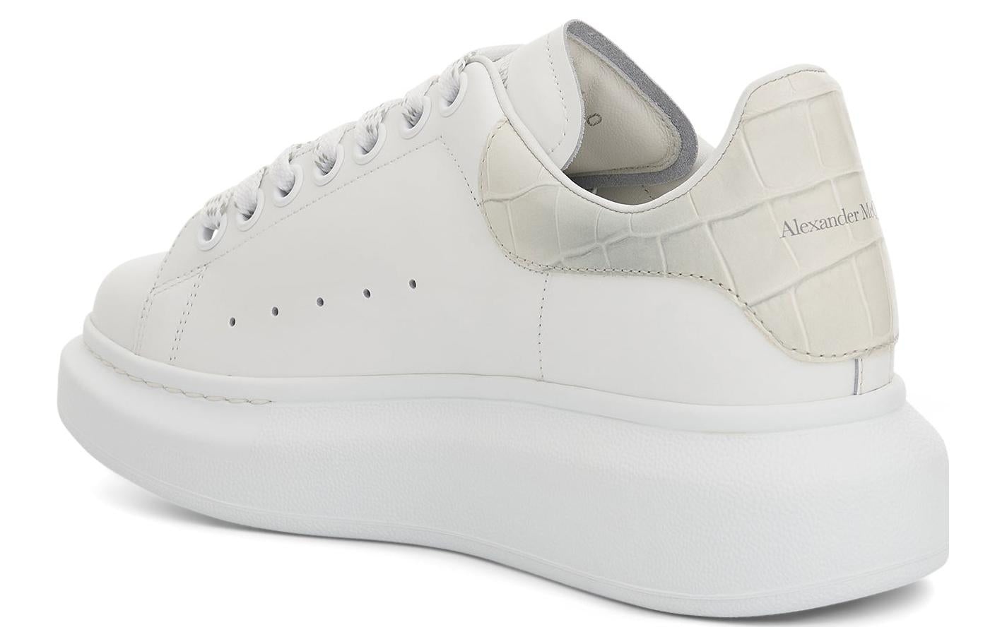 (WMNS) Alexander McQueen Oversized Low-Top Sneakers 'White Beige' 718233WICG68959 - 3