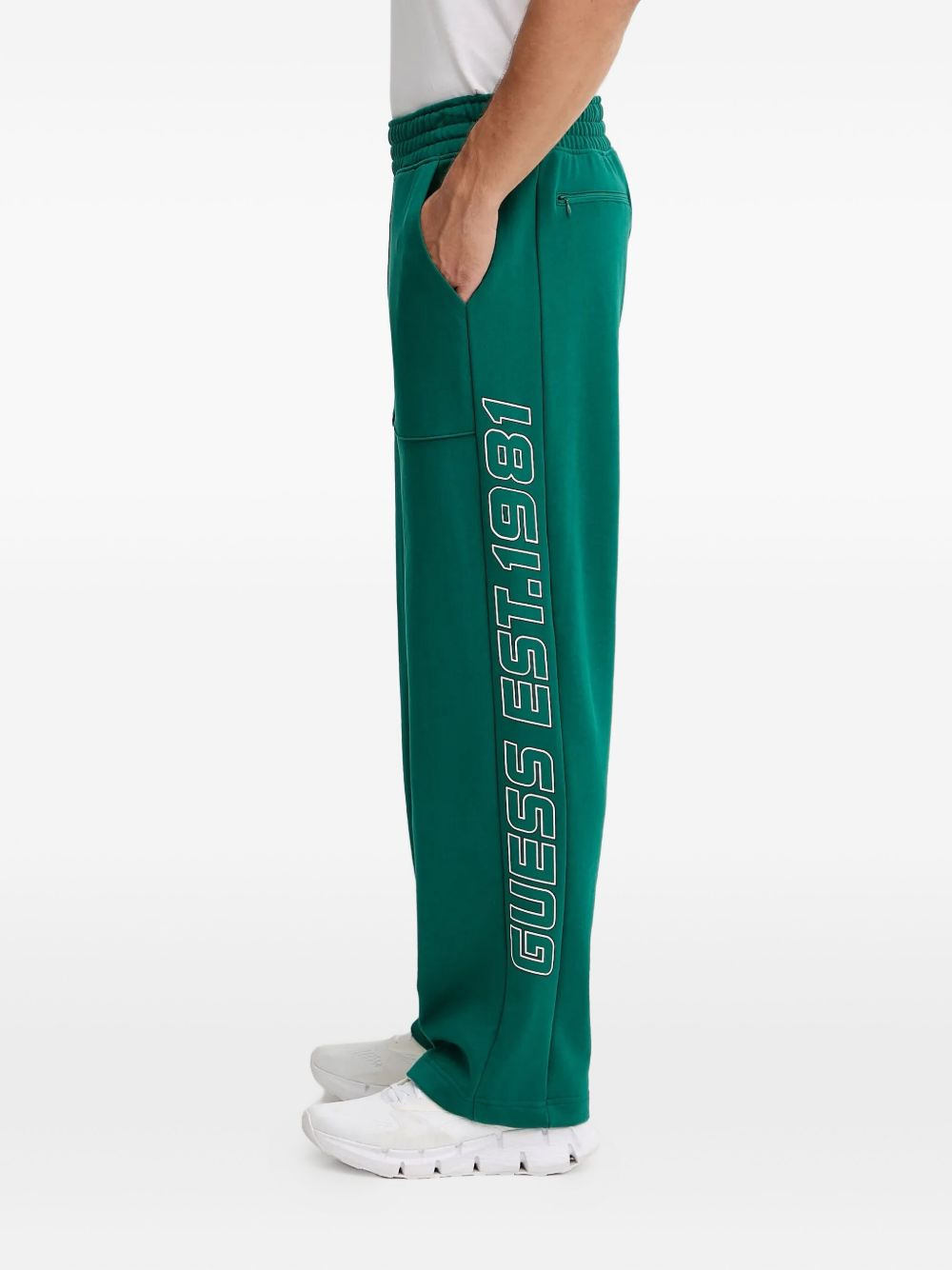 logo-detail panelled trousers - 3