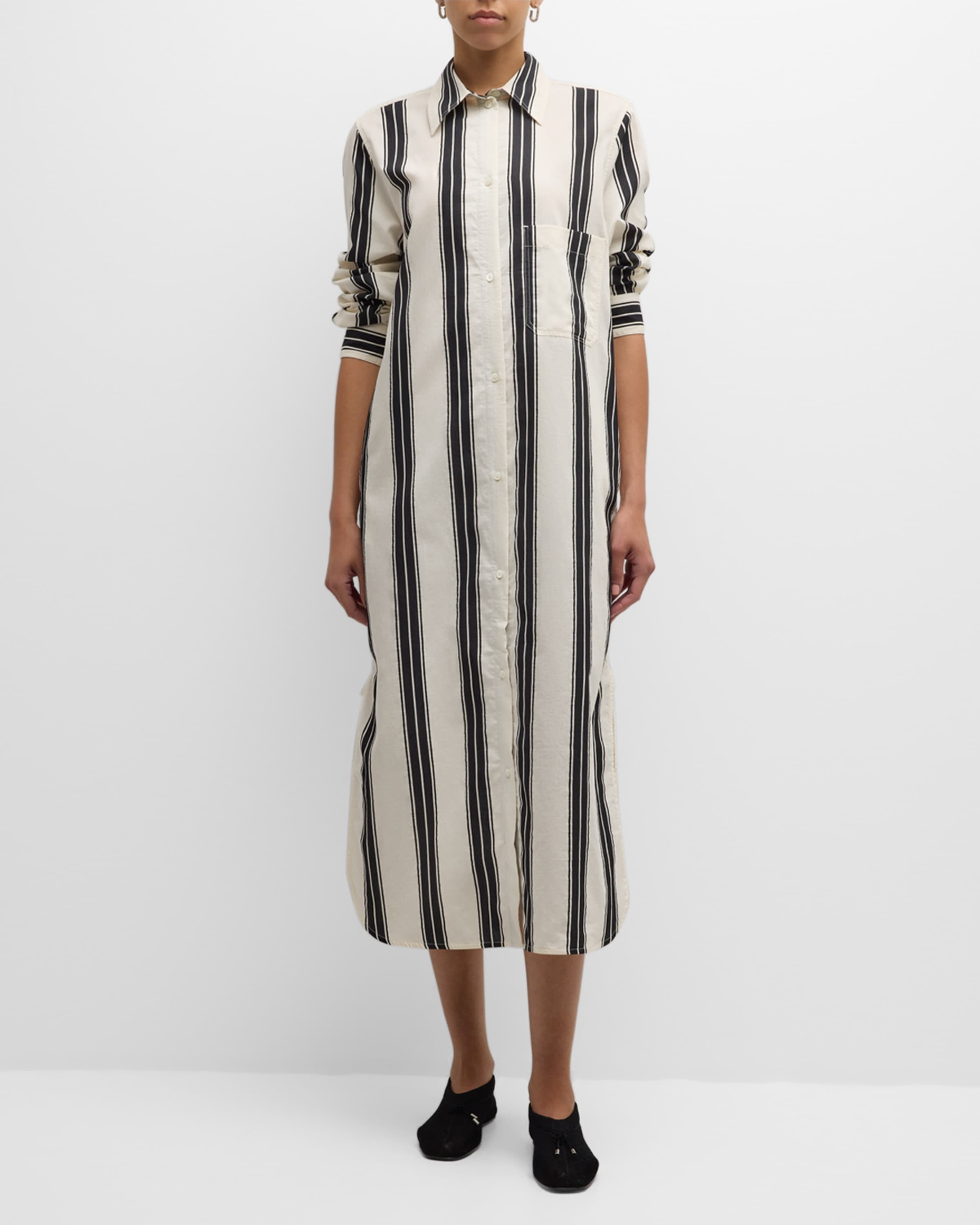 Jacquard Striped Tunic Shirtdress - 2