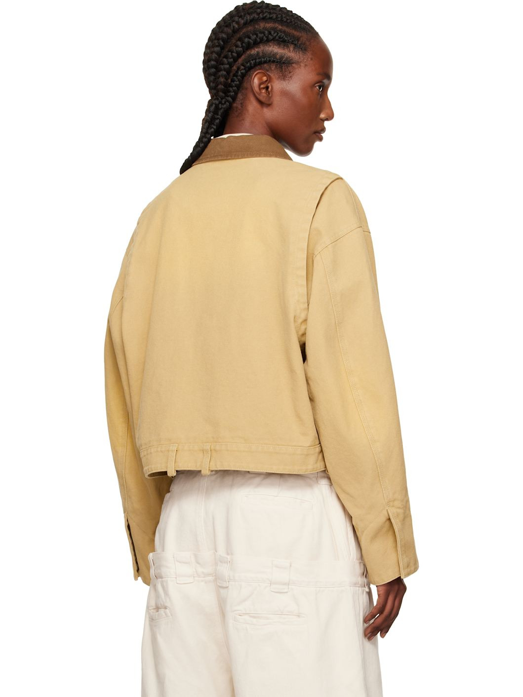 Beige Washed Work Jacket - 3