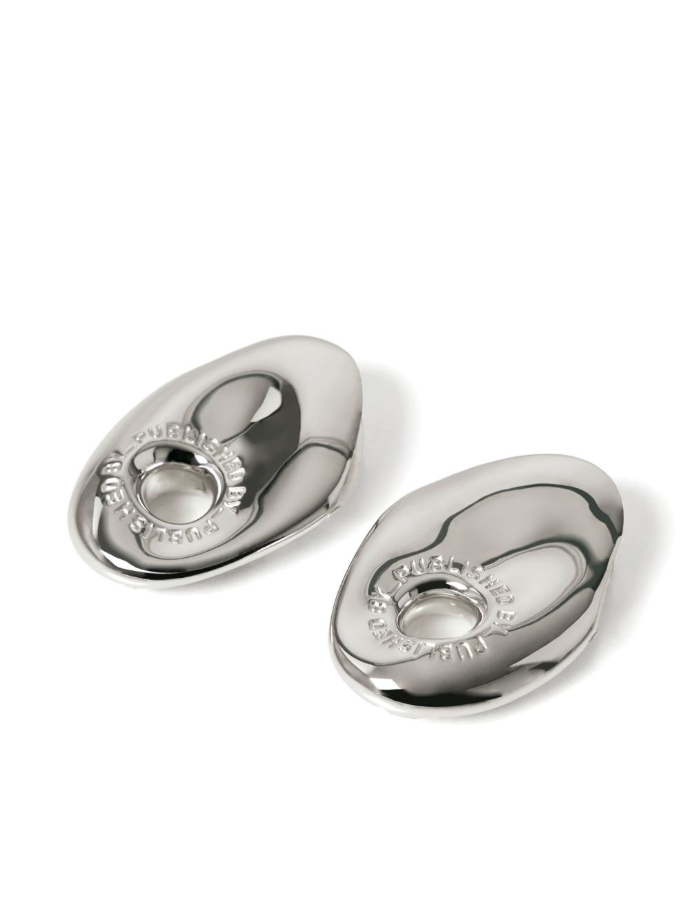 logo-engraved earrings - 4