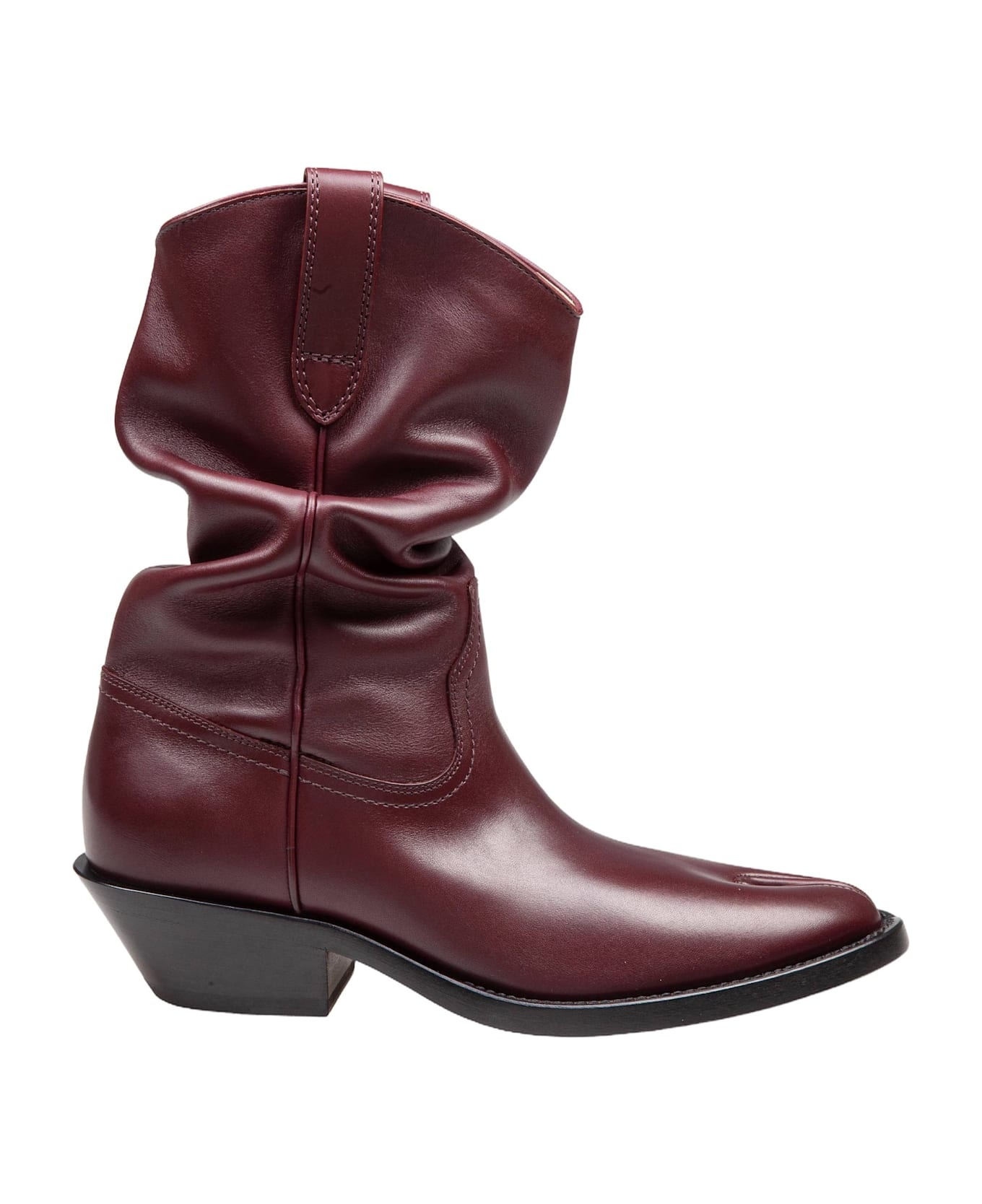 Tabi Texan Boot In Leather Color Bordeaux - 1