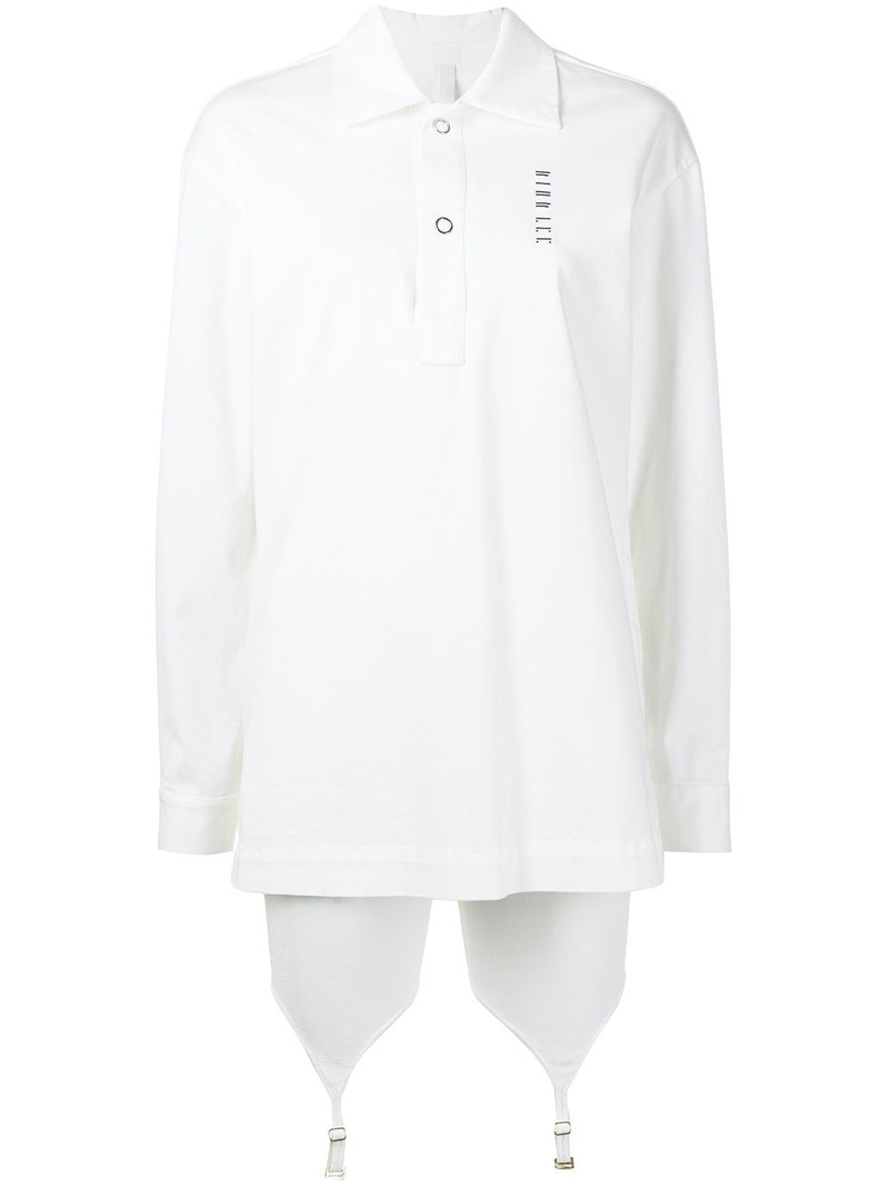 logo-print snap fastening shirt 1