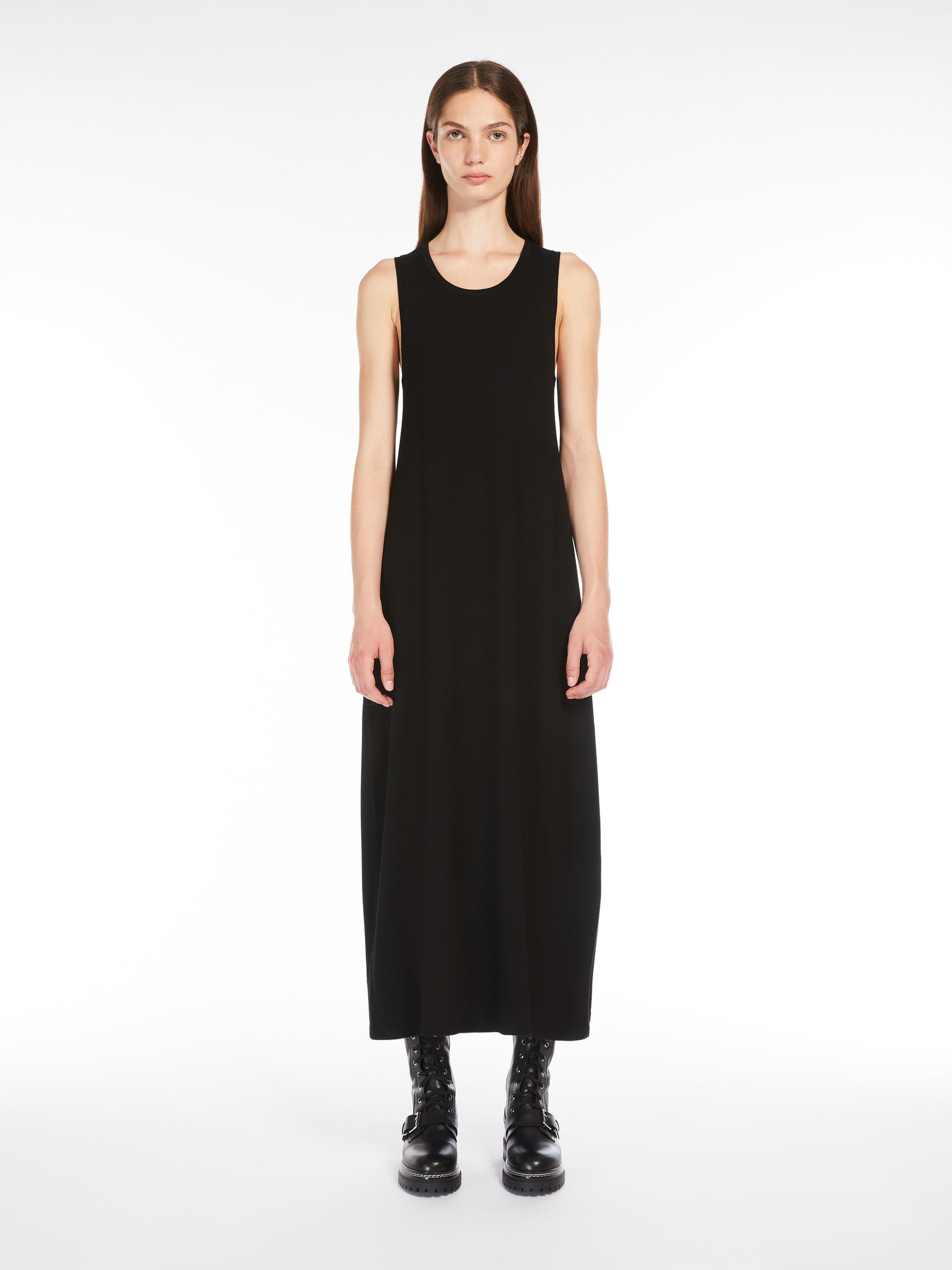 UNISONO Sleeveless stretch viscose dress - 3