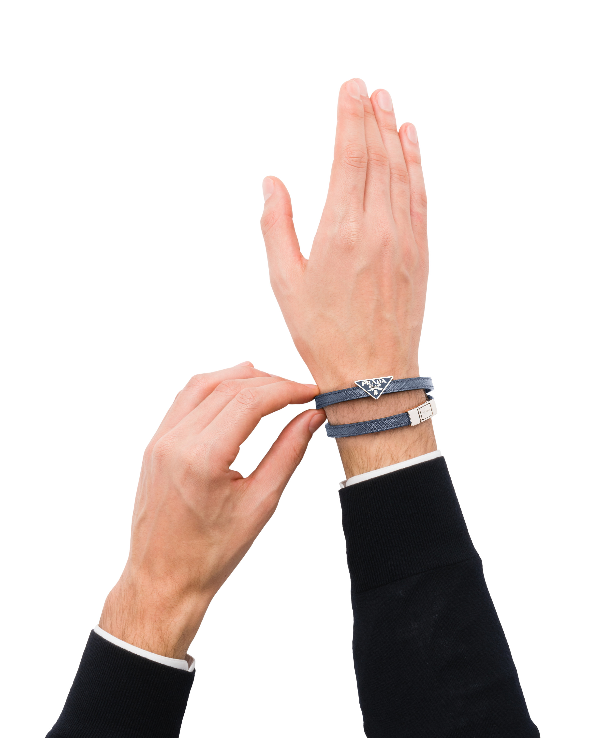Prada Saffiano Leather Bracelet | REVERSIBLE
