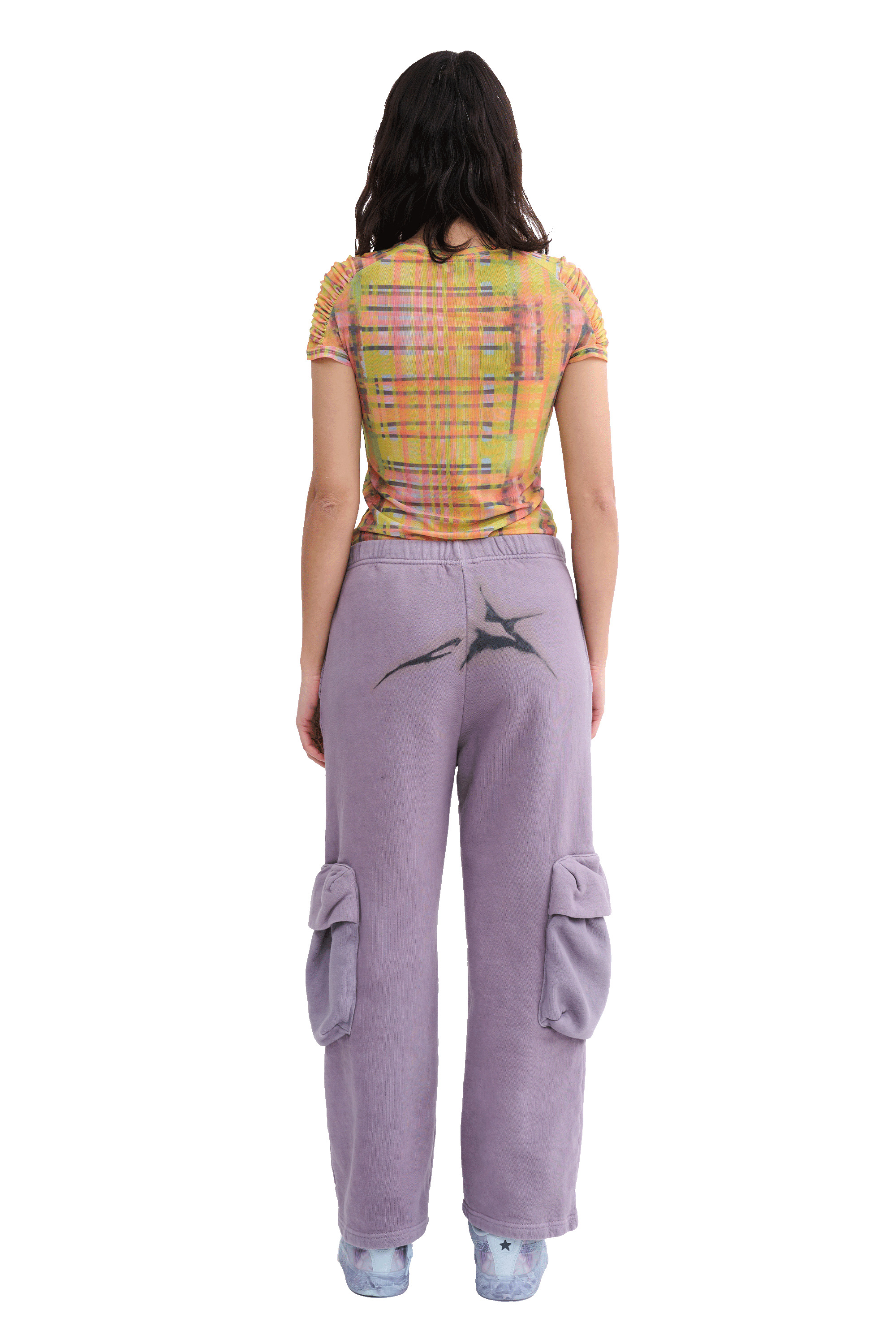 MAUVE CARGO SWEATPANT - 5