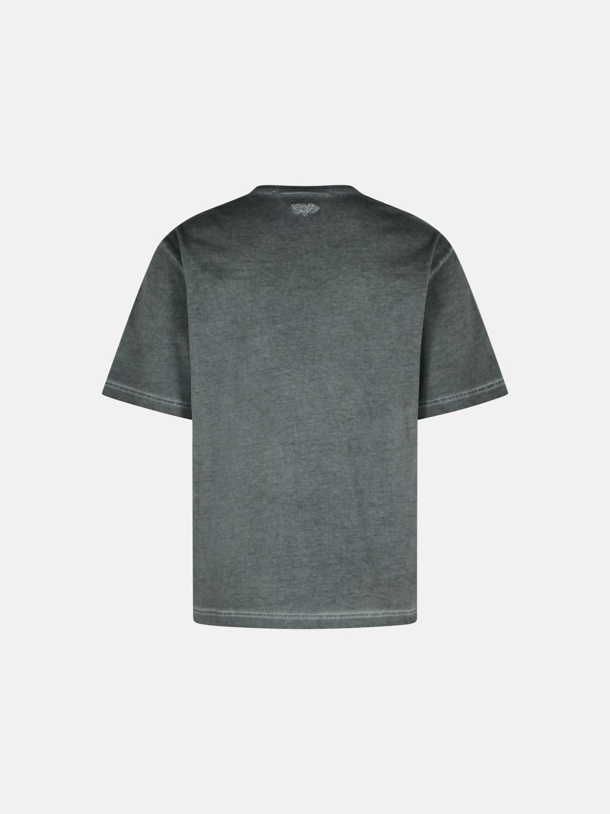 'MAURO' GREY COTTON T-SHIRT - 3