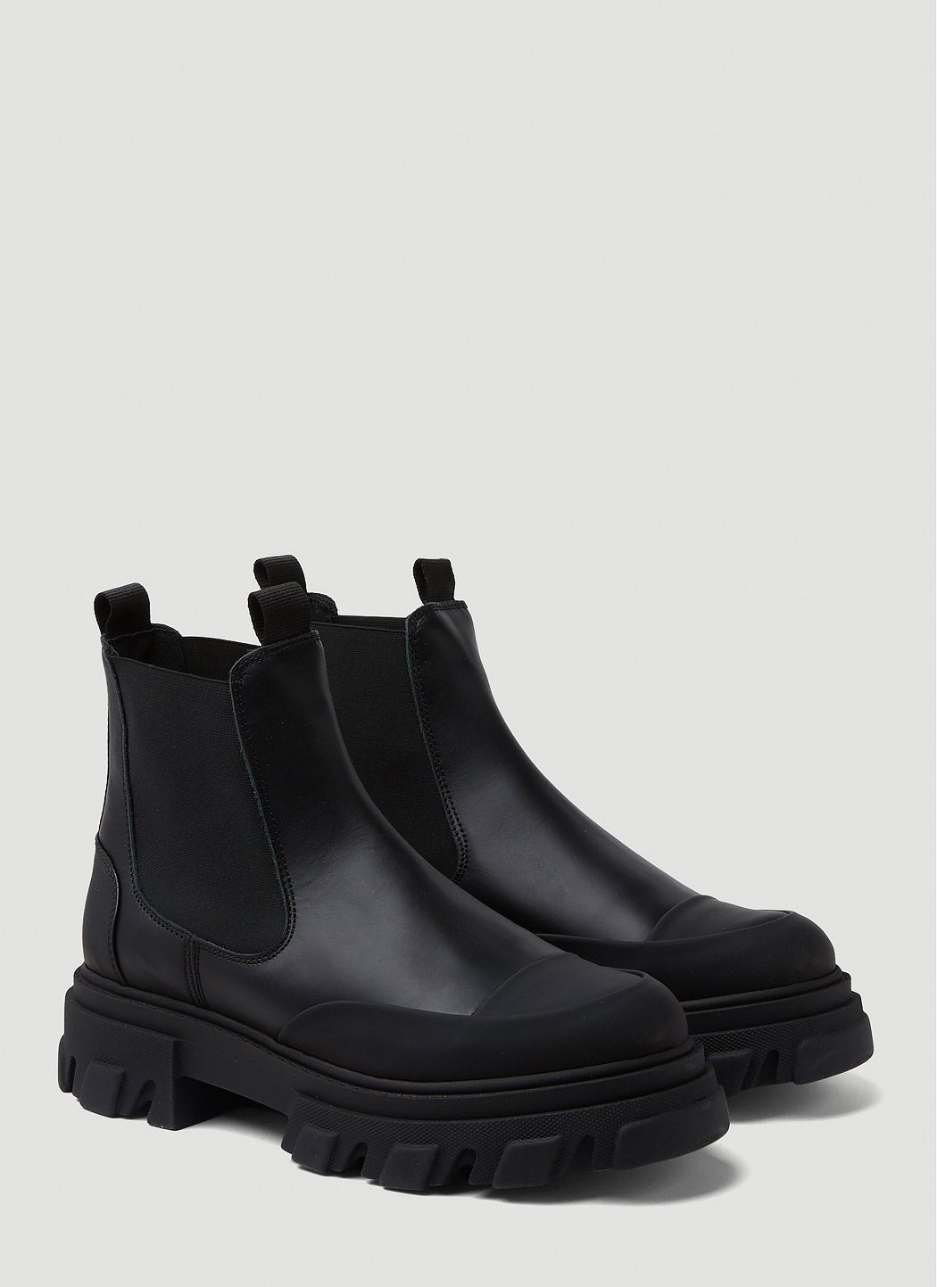 GANNI - Ganni Men Leather Chelsea Ankle Boots - 2