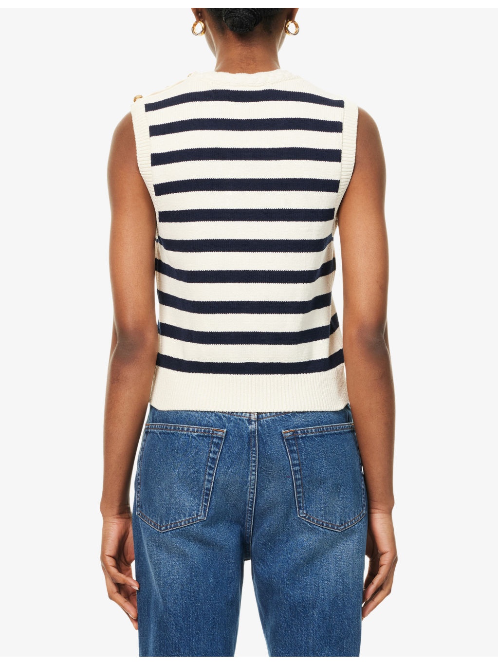 The Harbor Striped Cotton-Blend Vest - 4