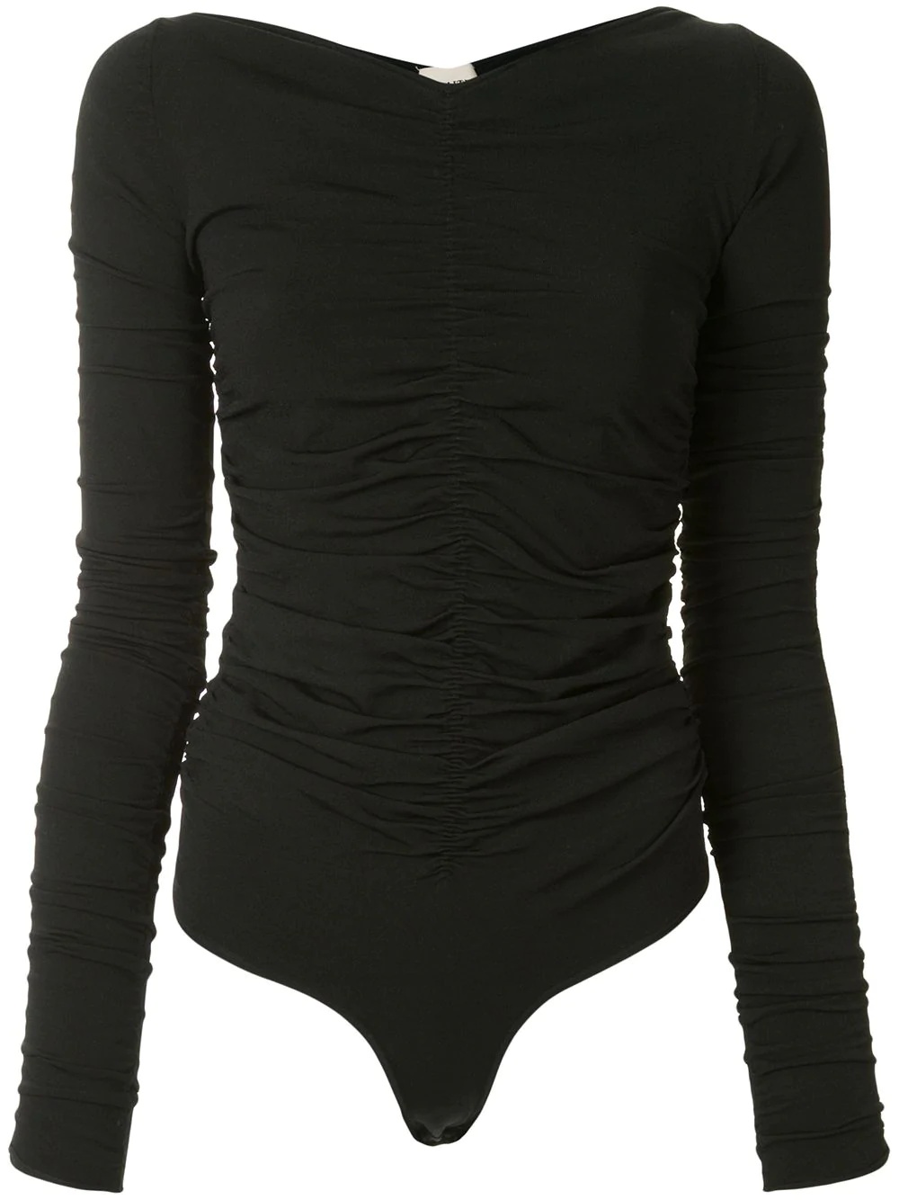 ruched v-neck bodysuit - 1