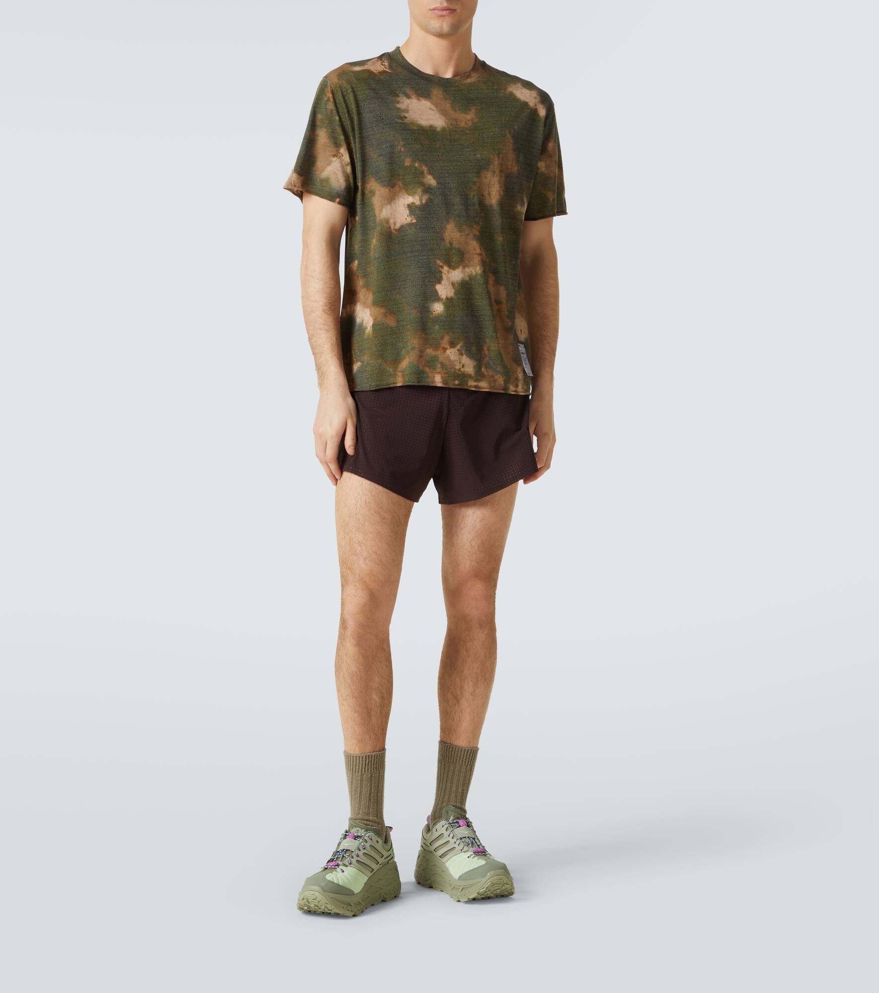 Batik camouflage wool-blend jersey T-shirt - 2