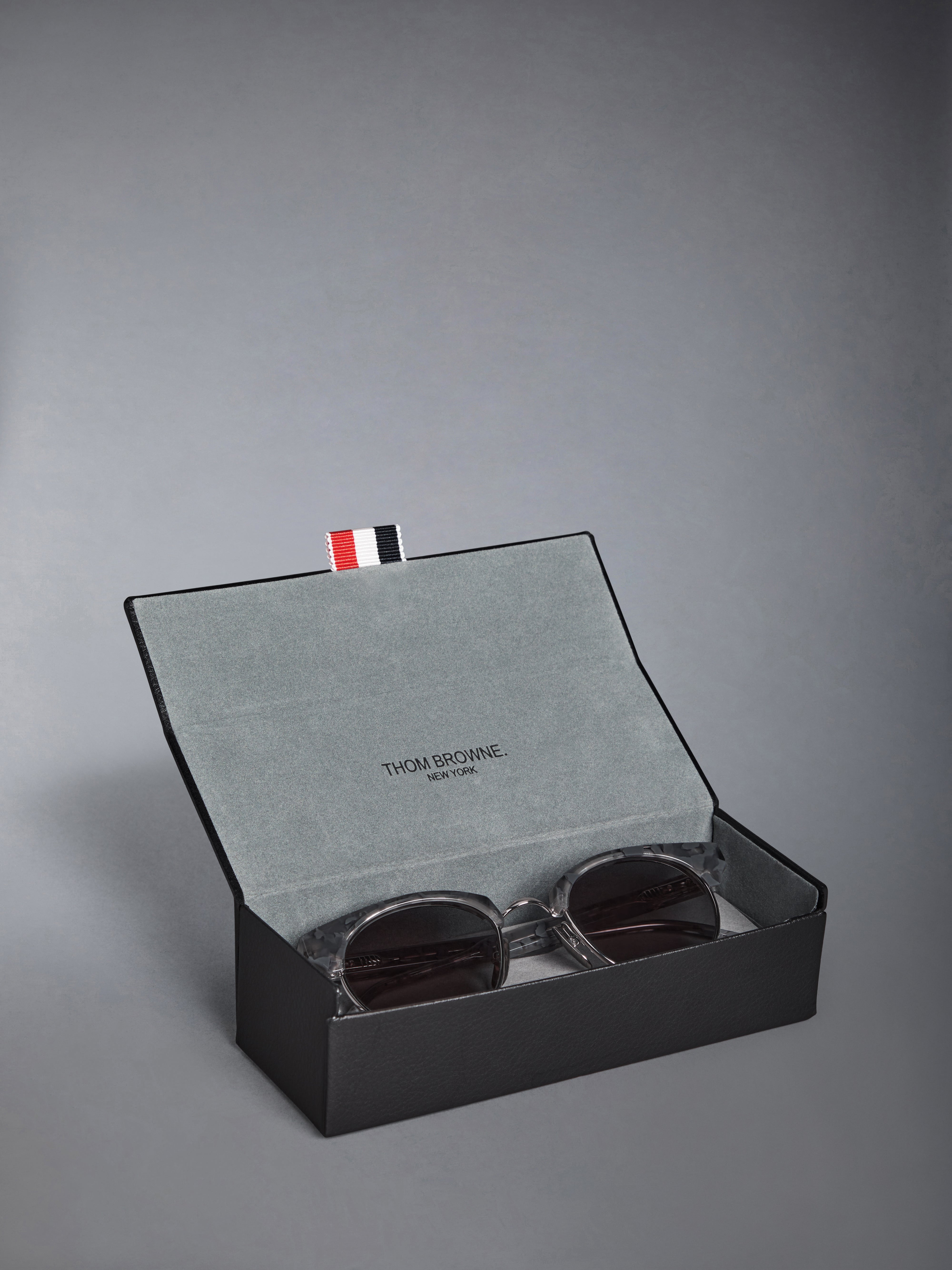 Tortoise Acetate And Titanium Oval Sunglasses - 8
