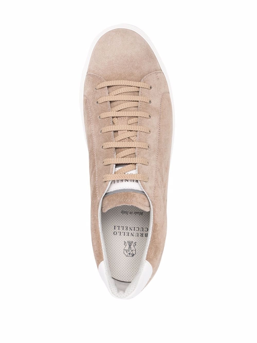 suede lace-up sneakers - 4