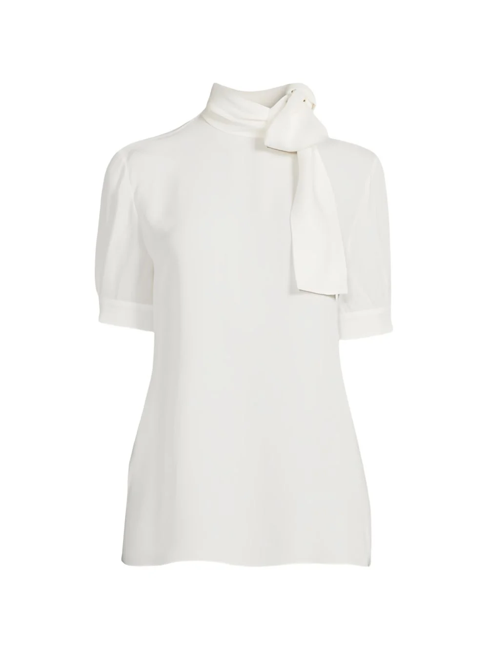 bow-detail silk-georgette blouse - 1