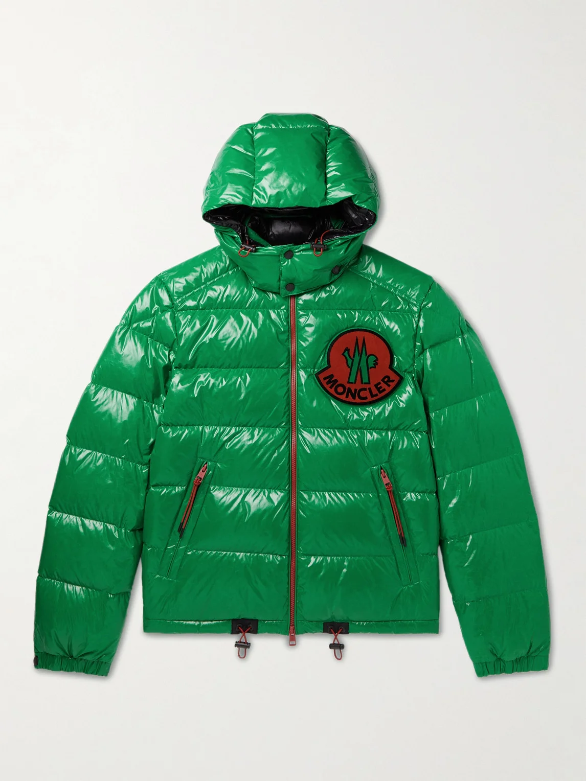2 Moncler 1952 Haggi Logo-Appliquéd Quilted Recycled Glossed-Shell Hooded Down Jacket - 1