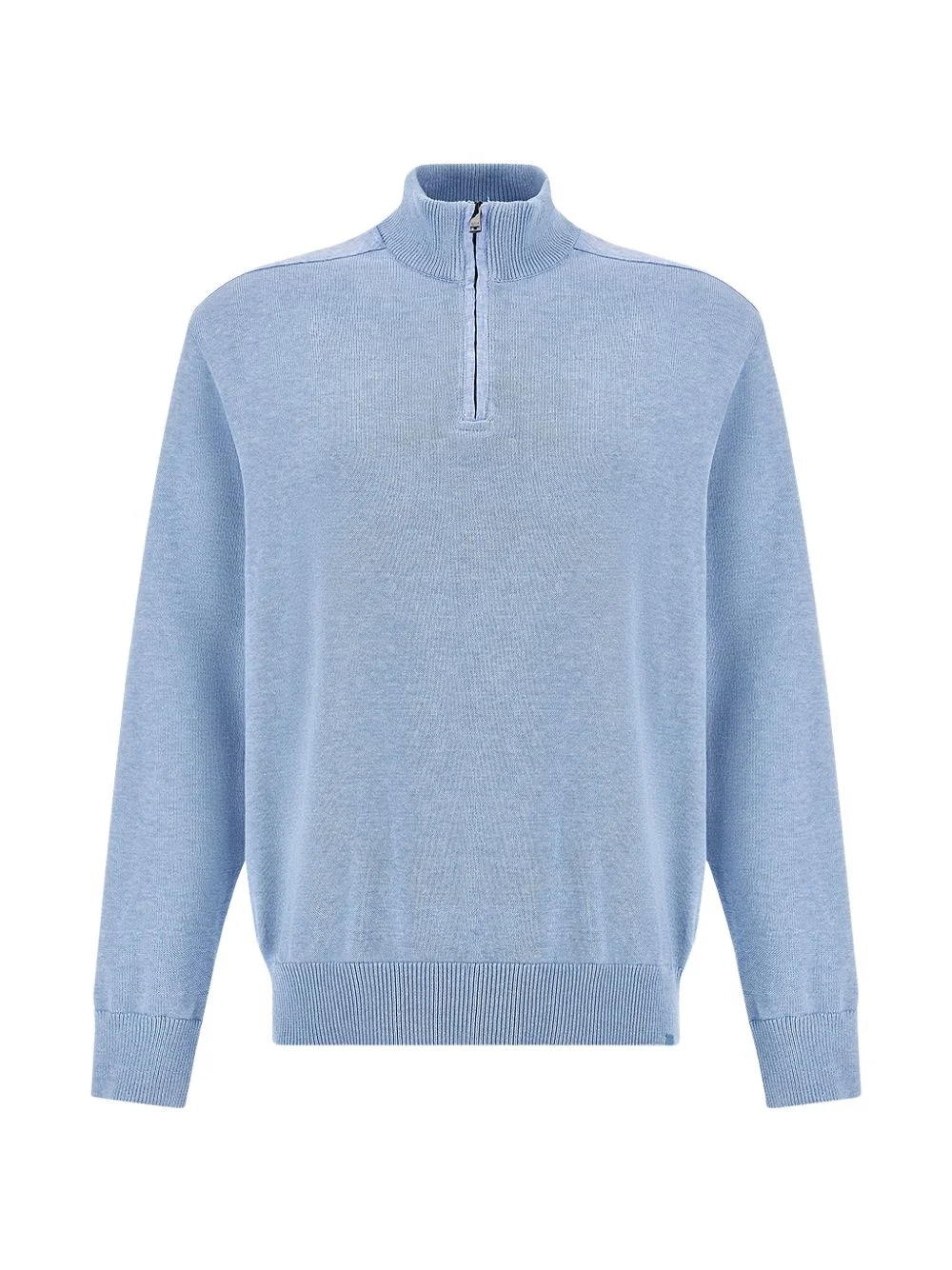 half-zip cotton sweater - 1
