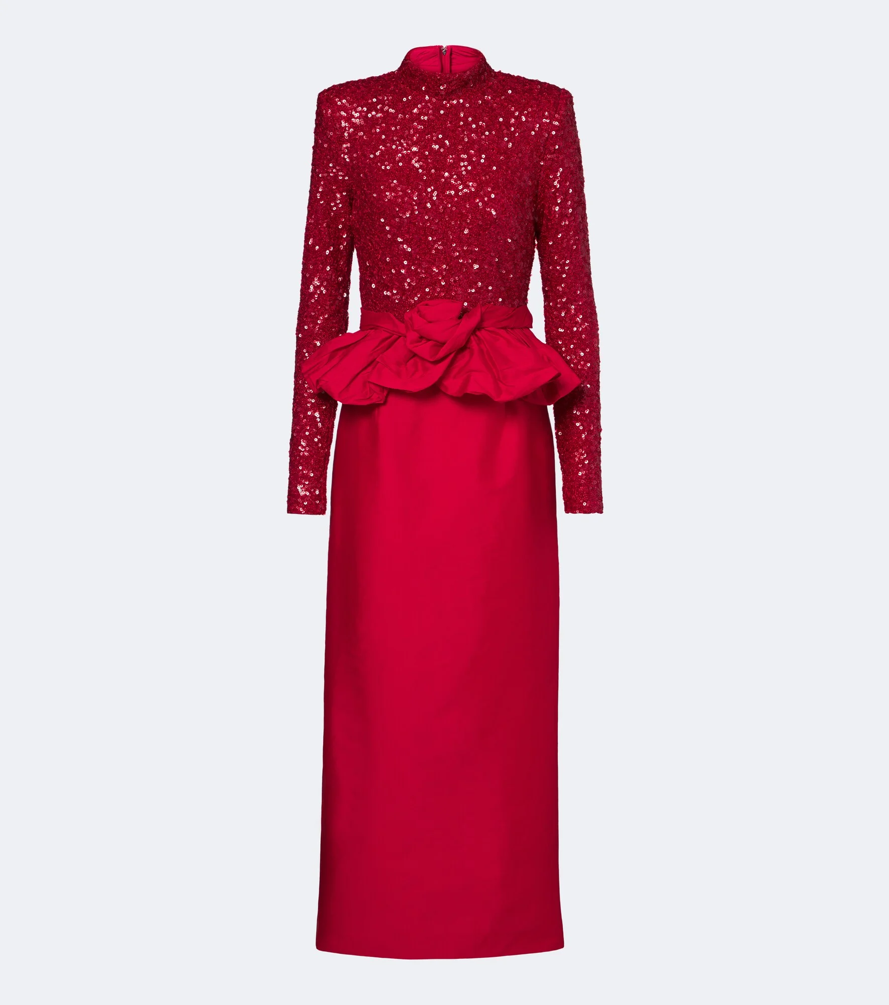 Sequined peplum gown - 1