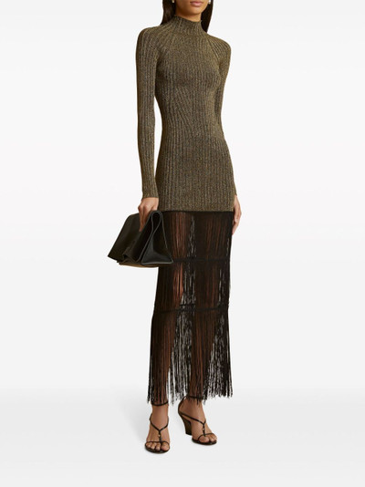 KHAITE Cedar ribbed-knit maxi dress outlook