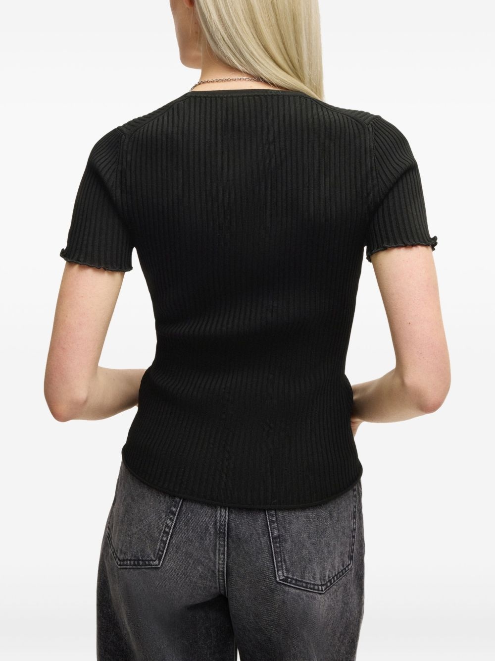 ribbed-knit T-Shirt - 4