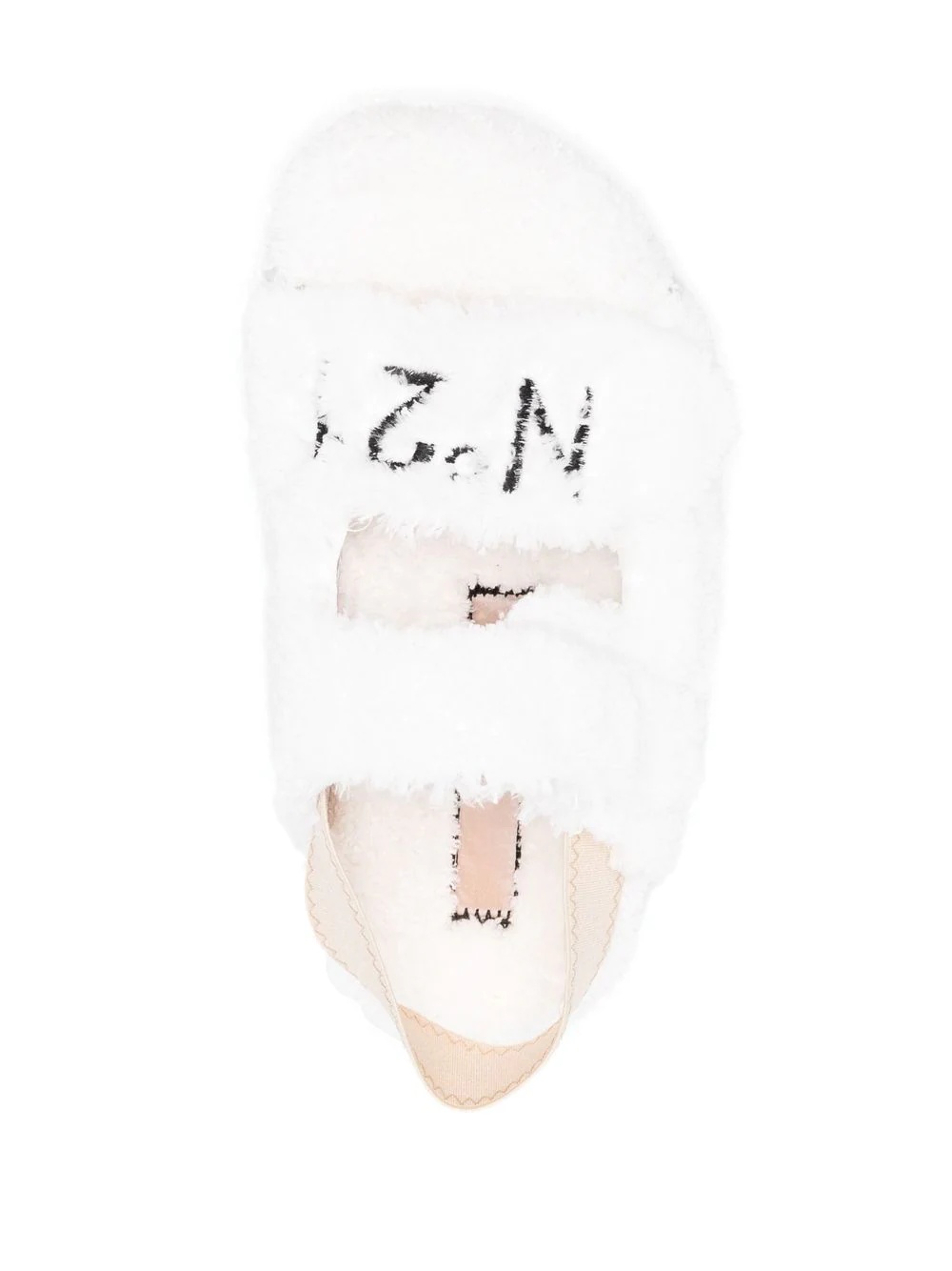 logo-embroidered Fussbett sandals - 4