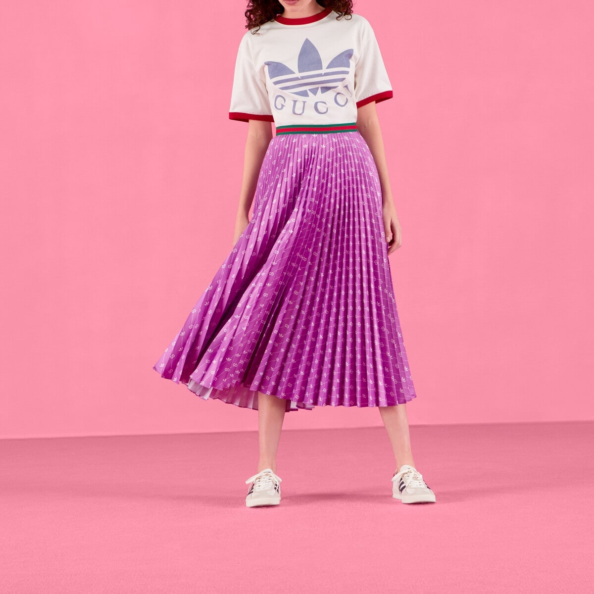 adidas x Gucci satin pleated skirt - 6