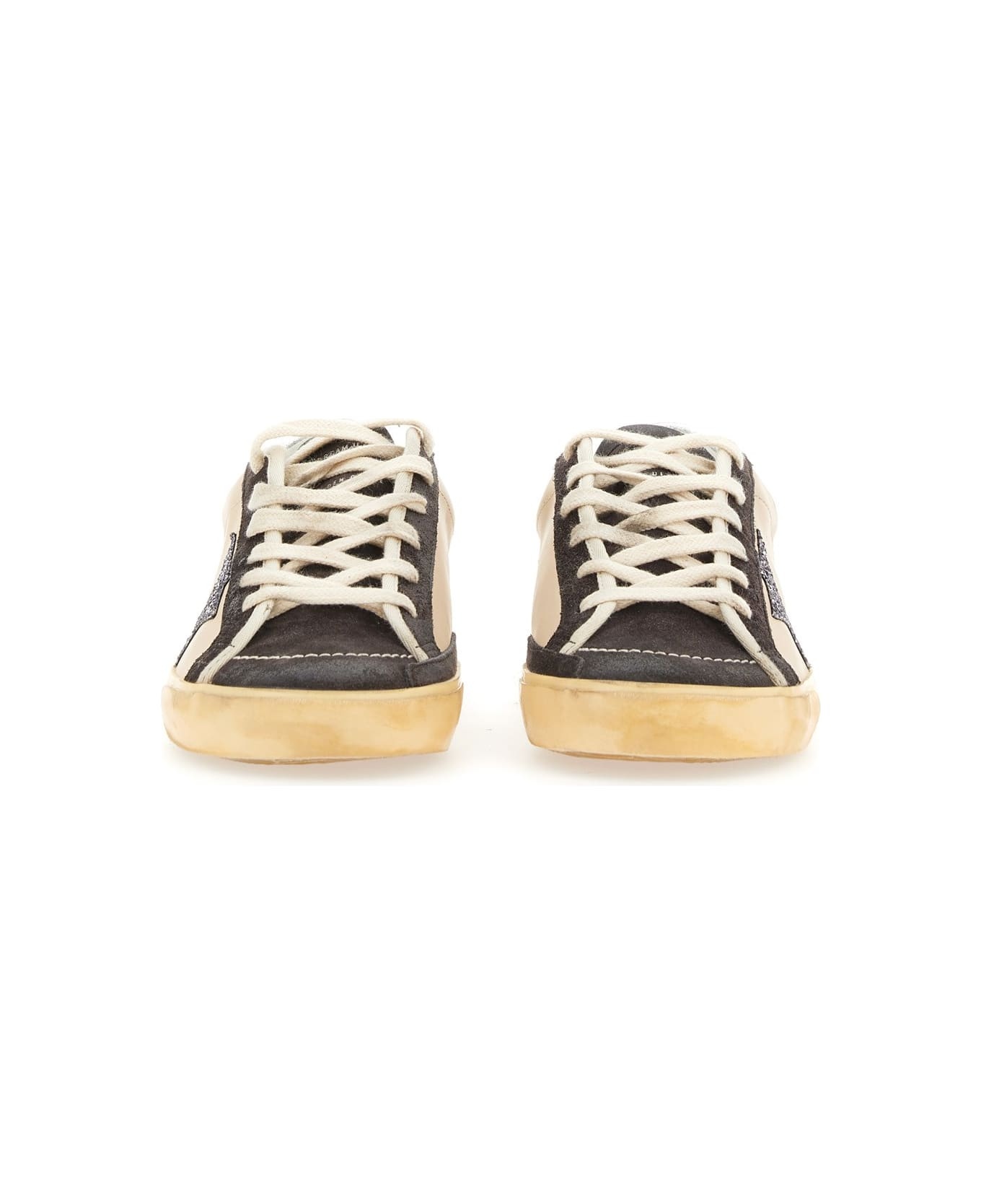 Leather Suede Super Star Sneakers - 3
