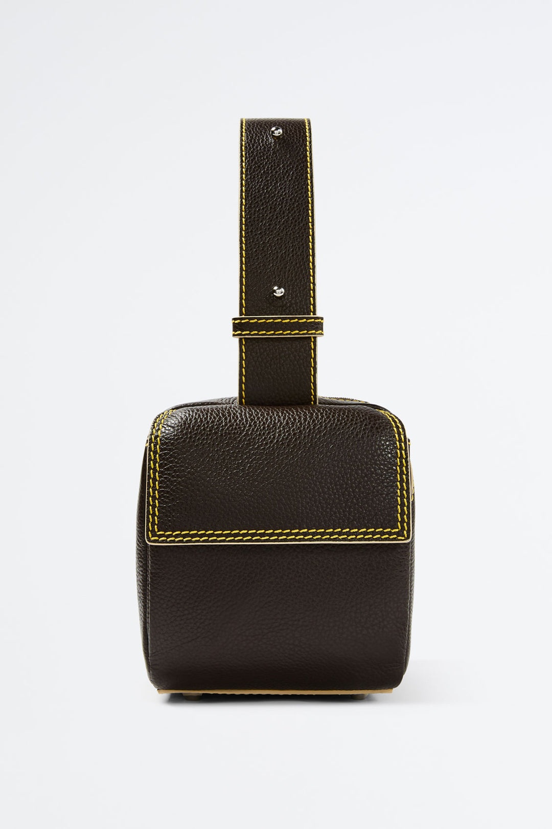 BROWN CROSS ZIP LACUBETTO BAG - 4