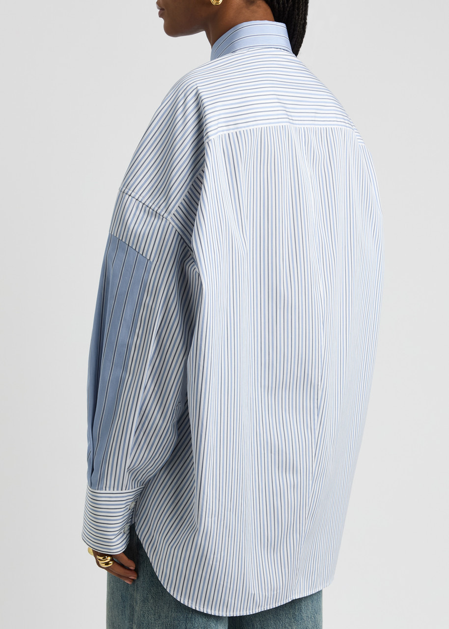 Stella Mccartney Panelled Striped Cotton-poplin Shirt - 3