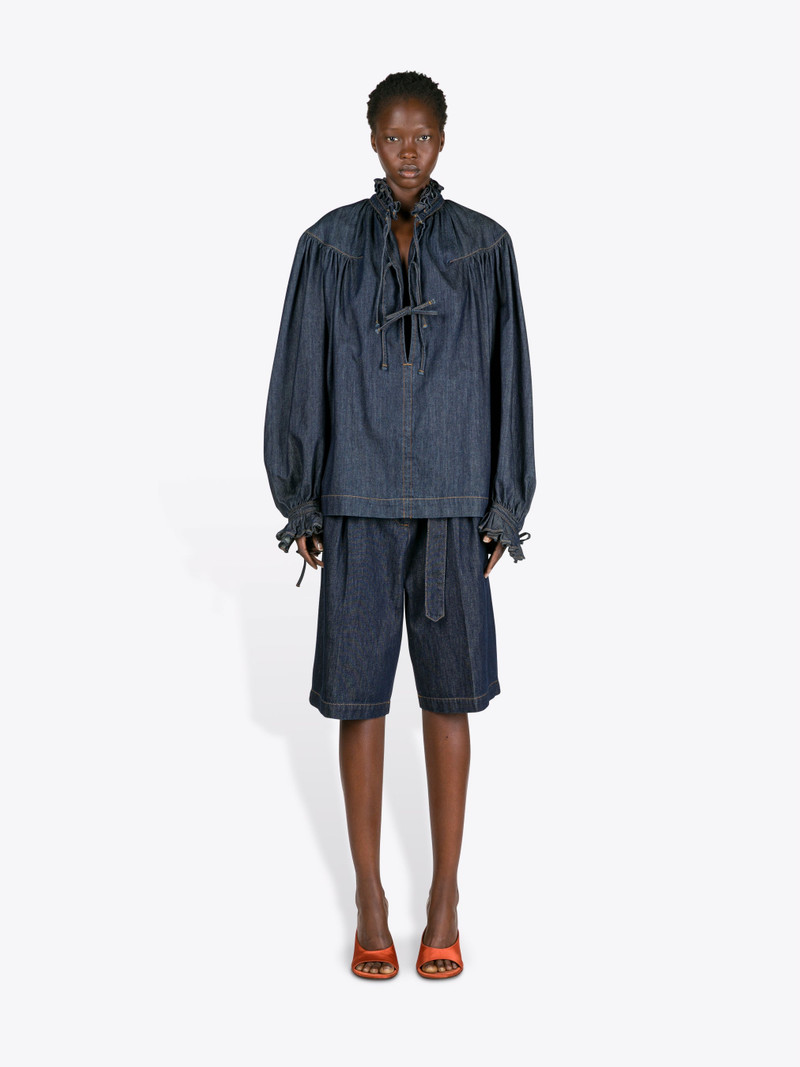 Dries Van Noten RUFFLED DENIM SHIRT outlook