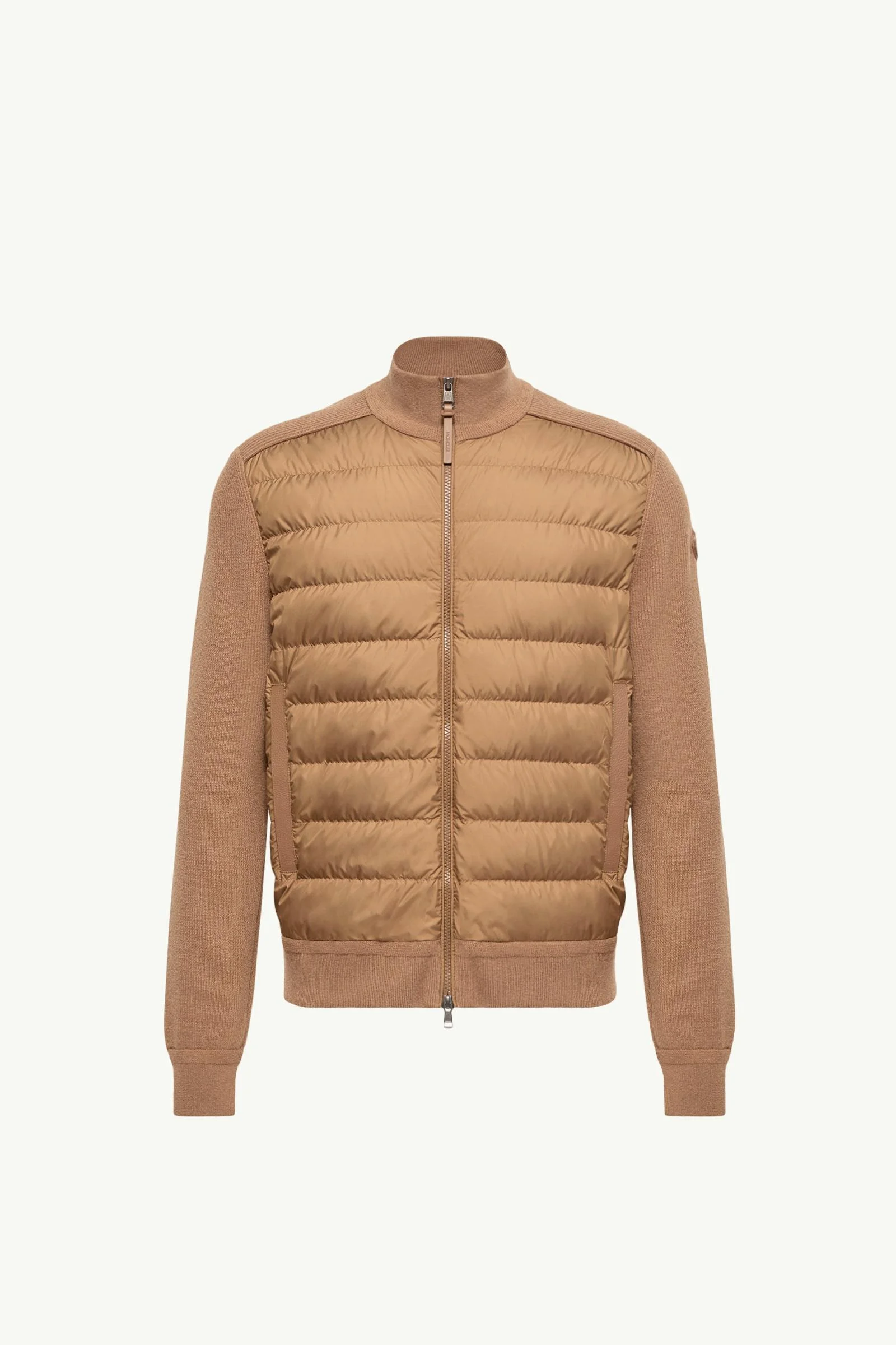 Wool & Cashmere Blend Padded Zip-Up Cardigan - 1