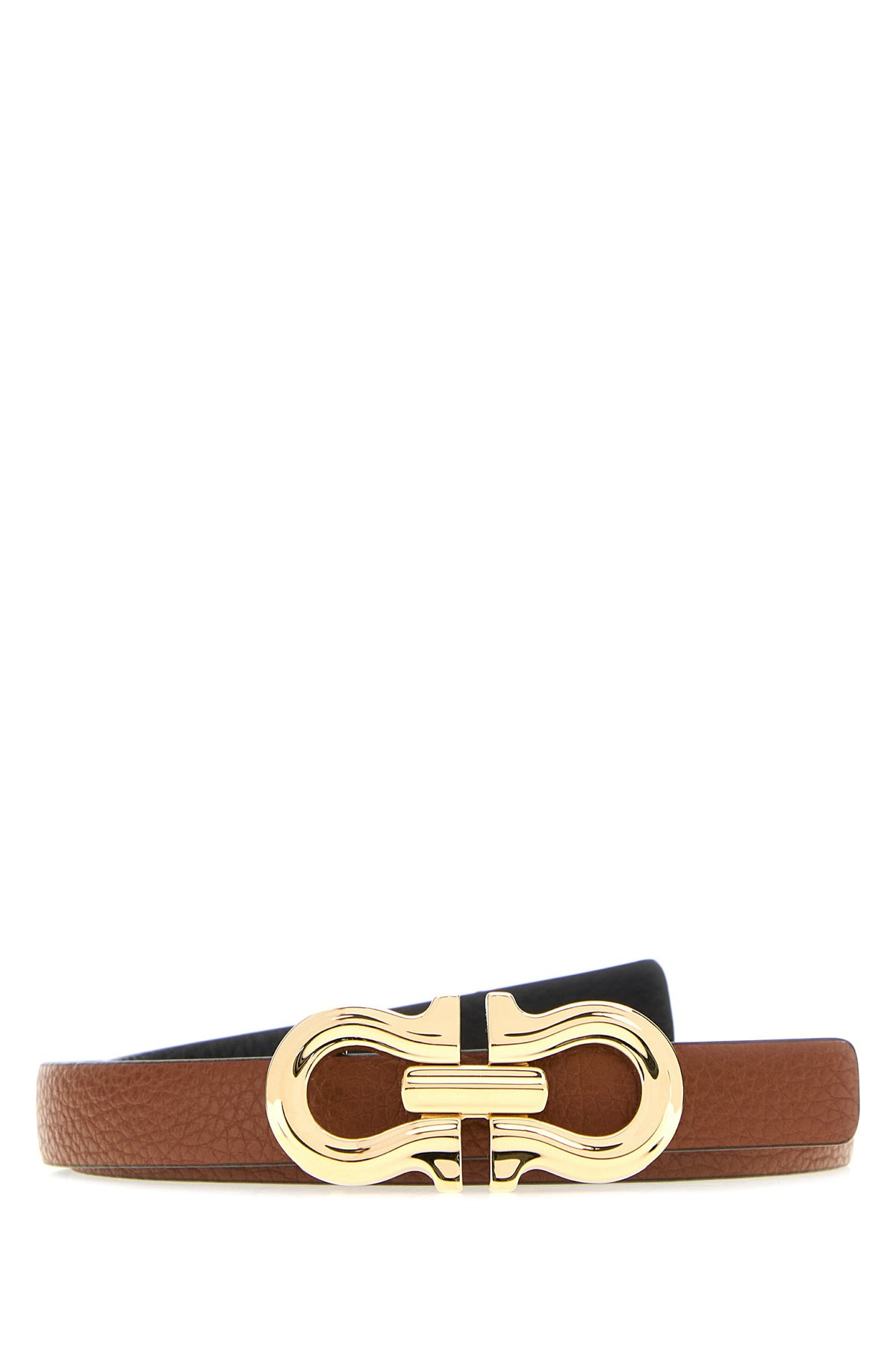 Caramel leather reversible belt - 1