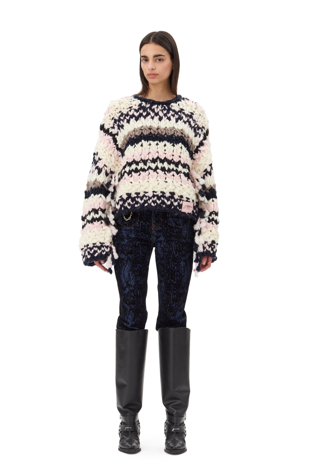 MULTICOLOR HAND-KNIT SWEATER - 3