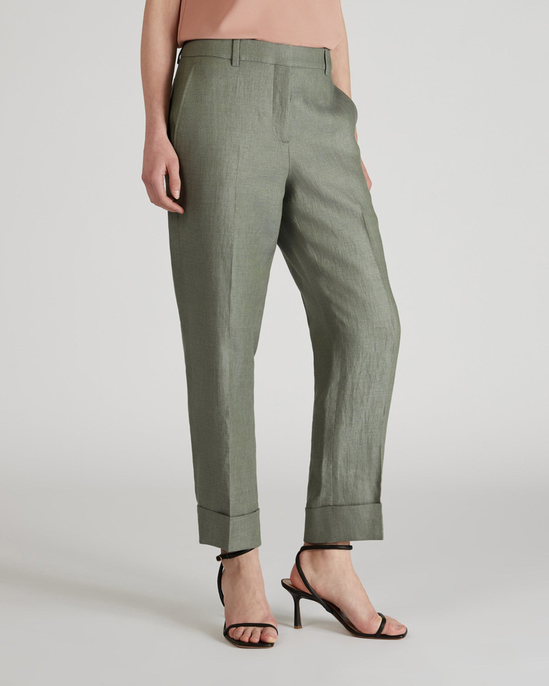SLOWEAR Regular fit linen trousers outlook