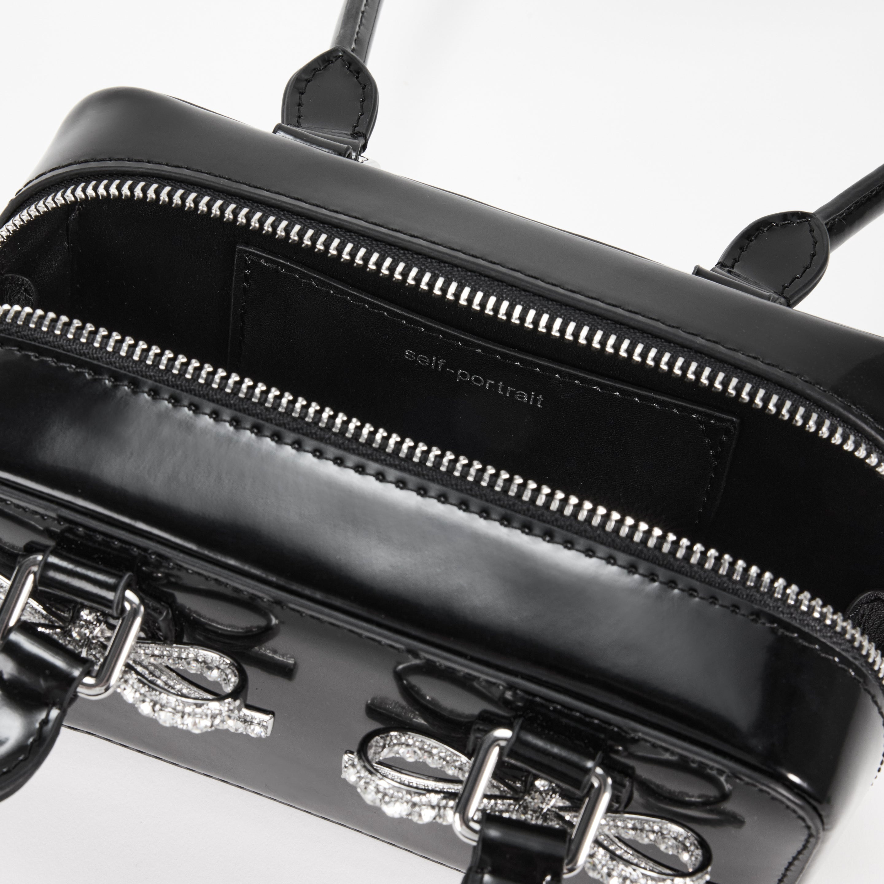 Black Leather Shoulder Bag - 4